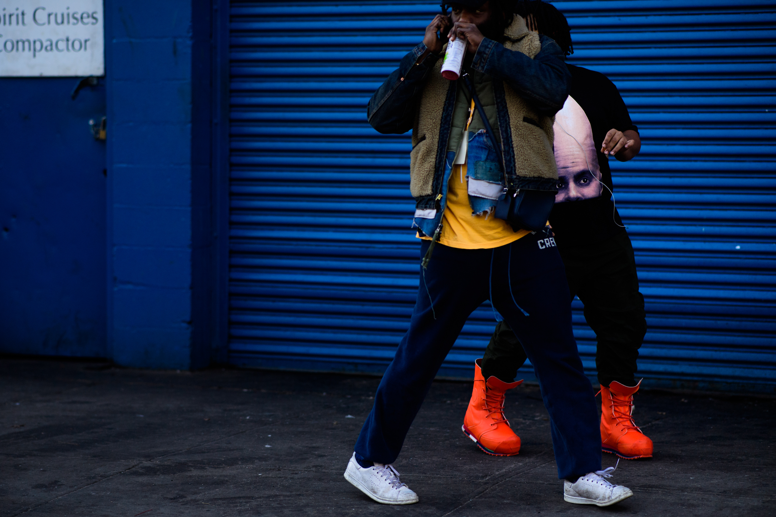 Man wearing Adidas by Raf Simons shoes