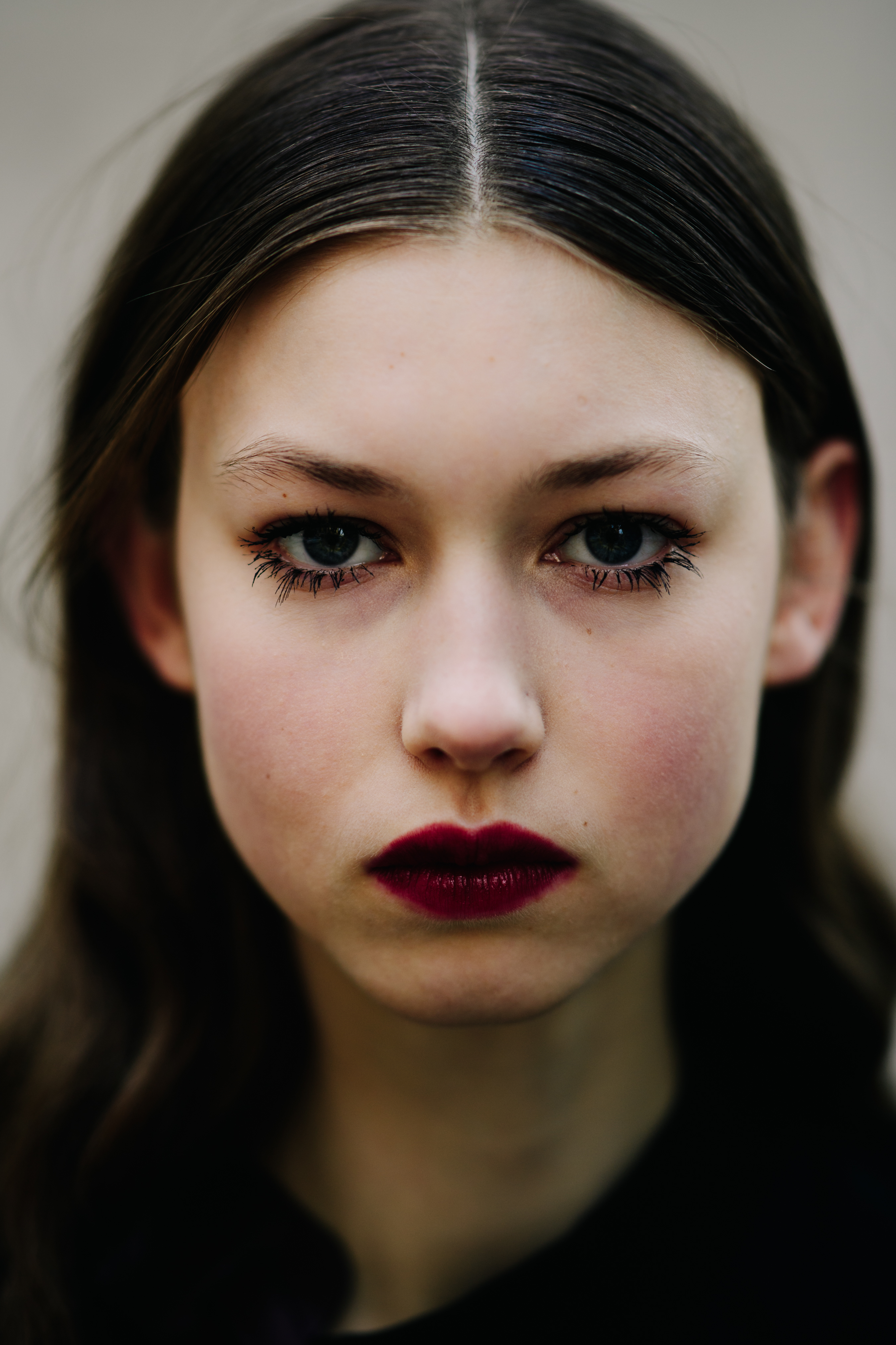 Portrait of model after the show