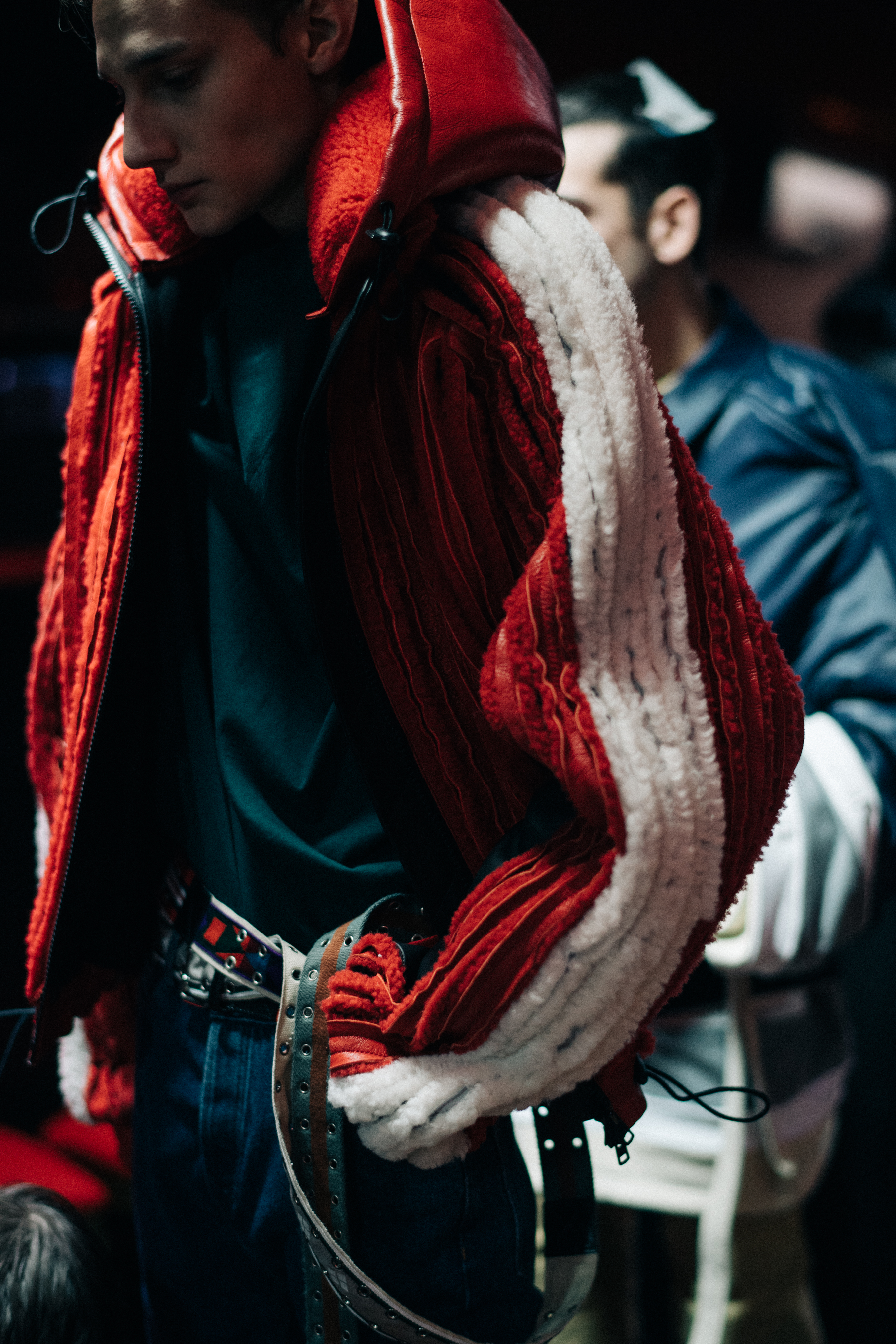 Bemjamin R wearing fur jacket