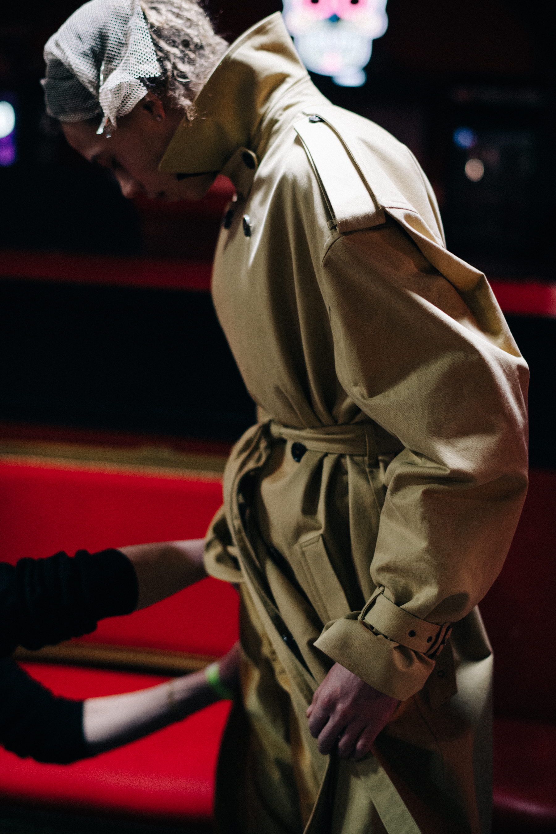 Lye-amone Cassac wearing cloak