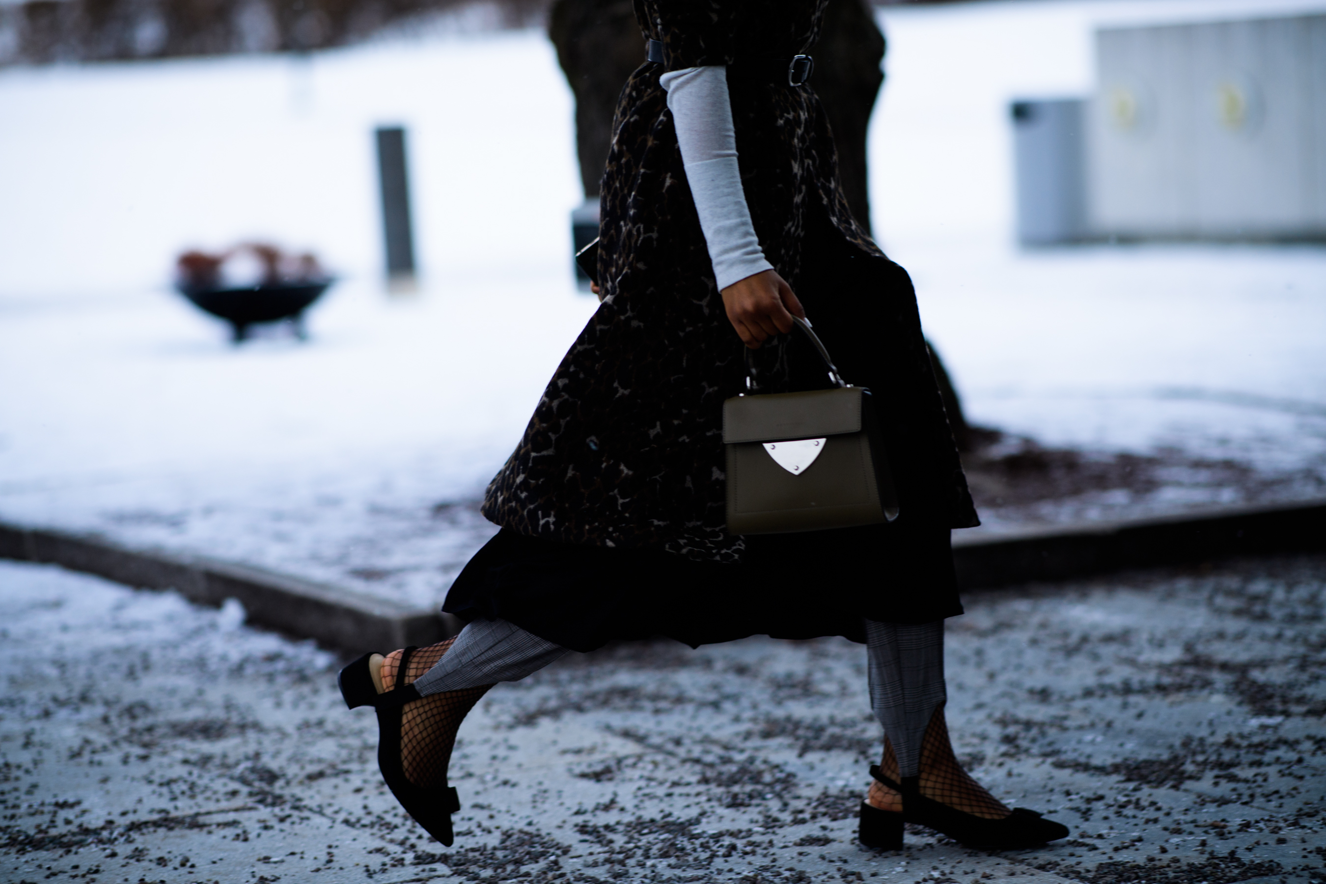 Woman wearing balenciaga pants