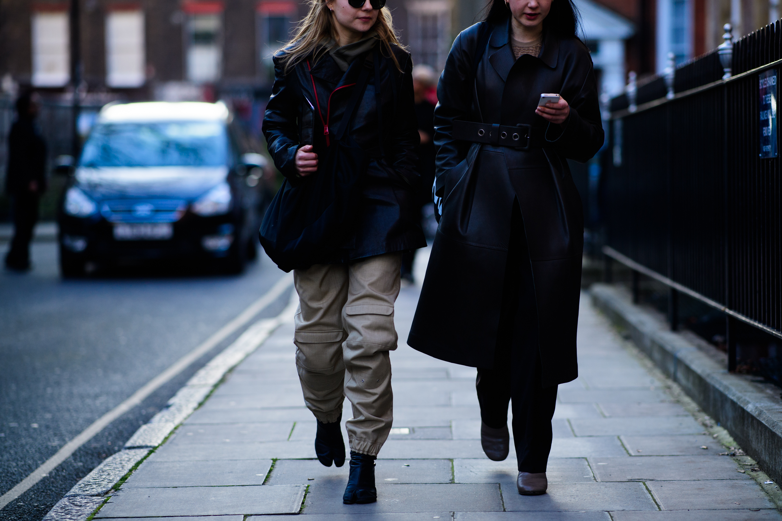 Women wearing black jackets
