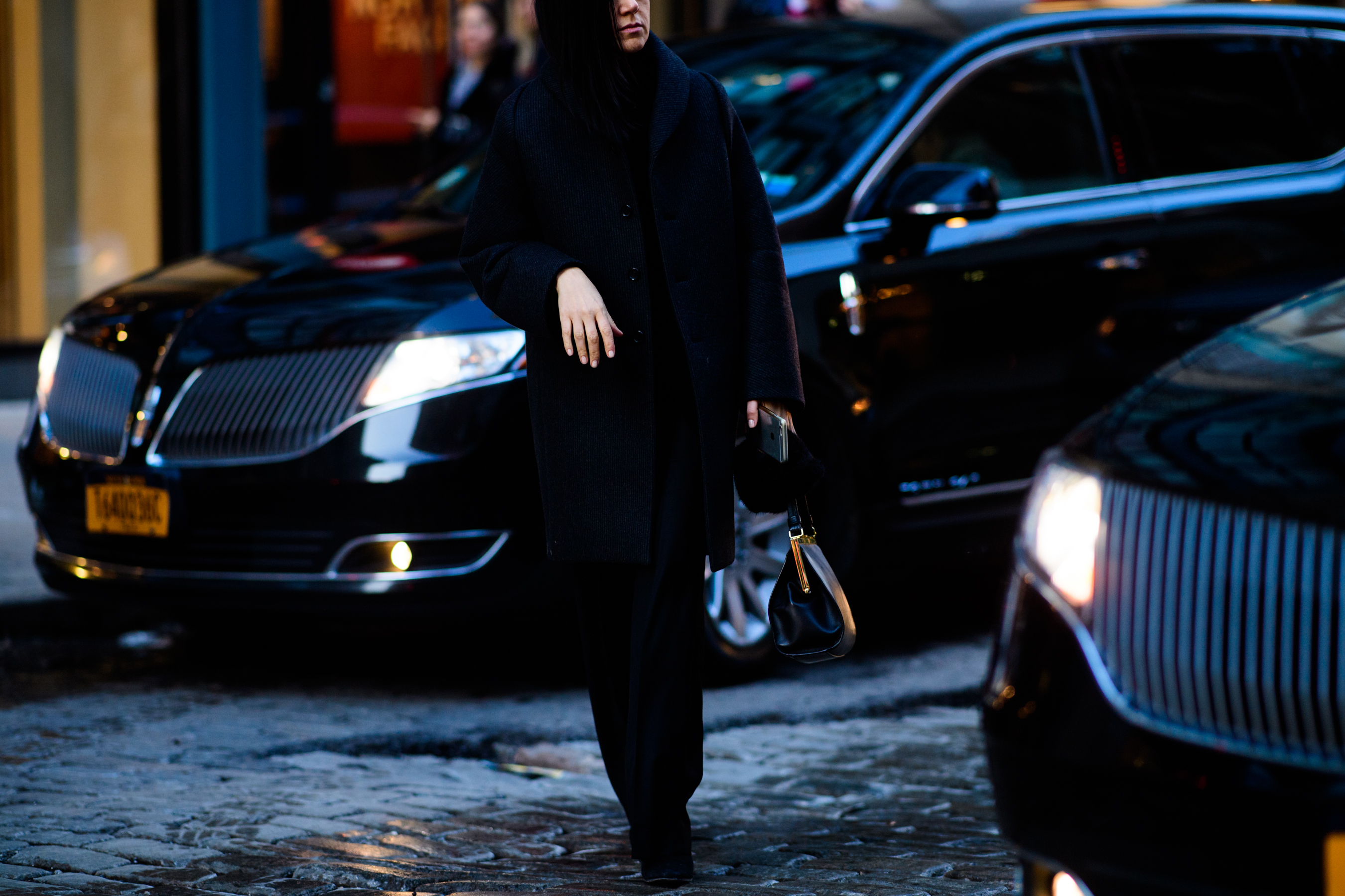 Woman wearing all black