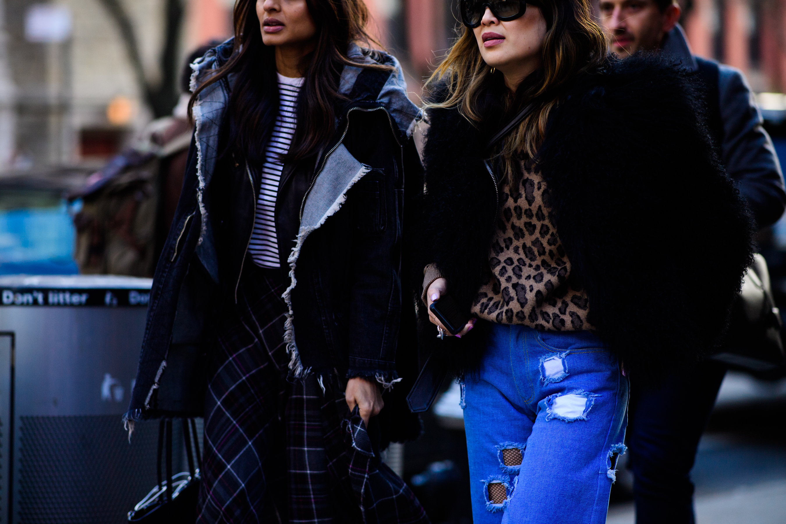 Women wearing black jackets