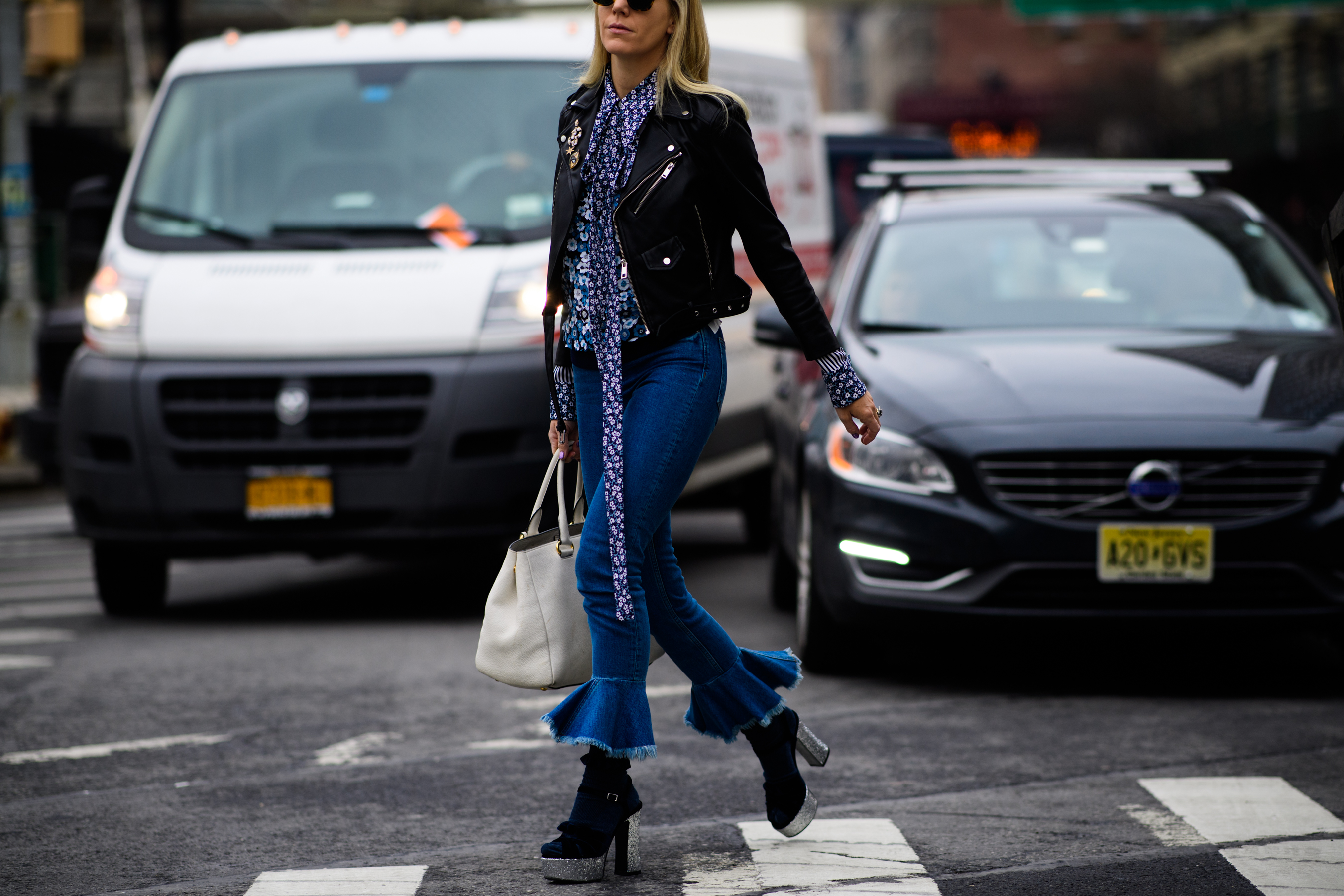 Woman wearing denim