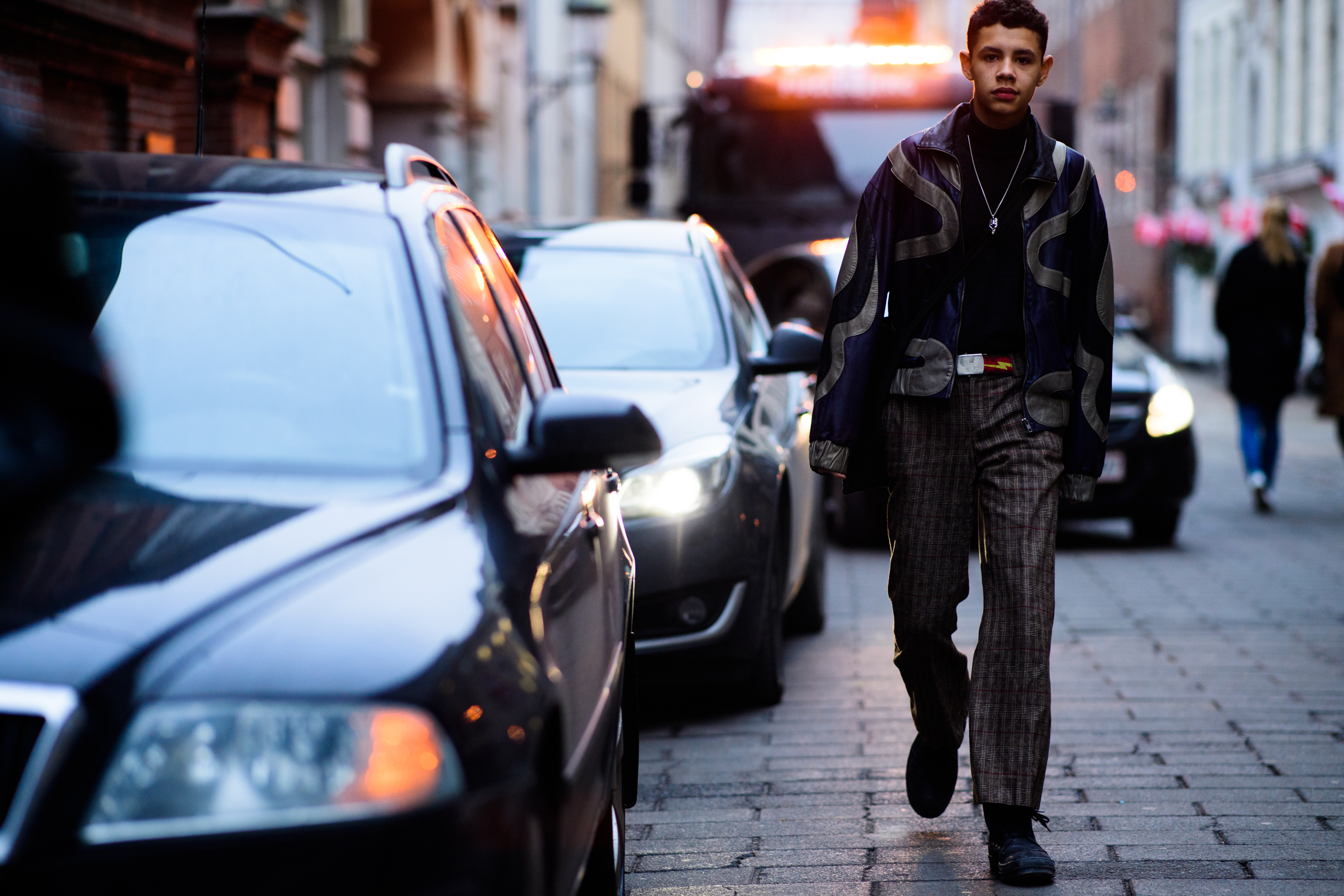 Man wearing grey clothes