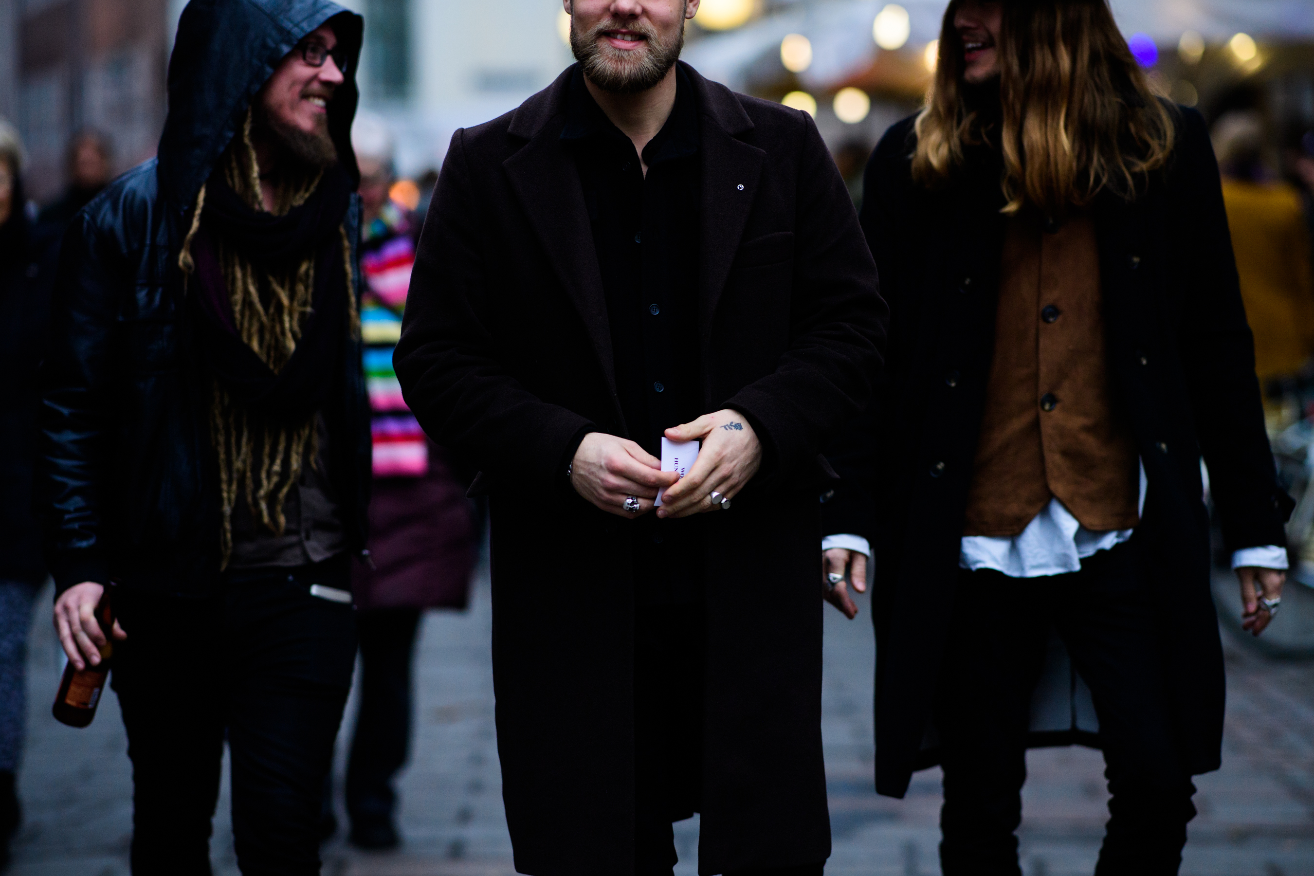 People wearing black clothes