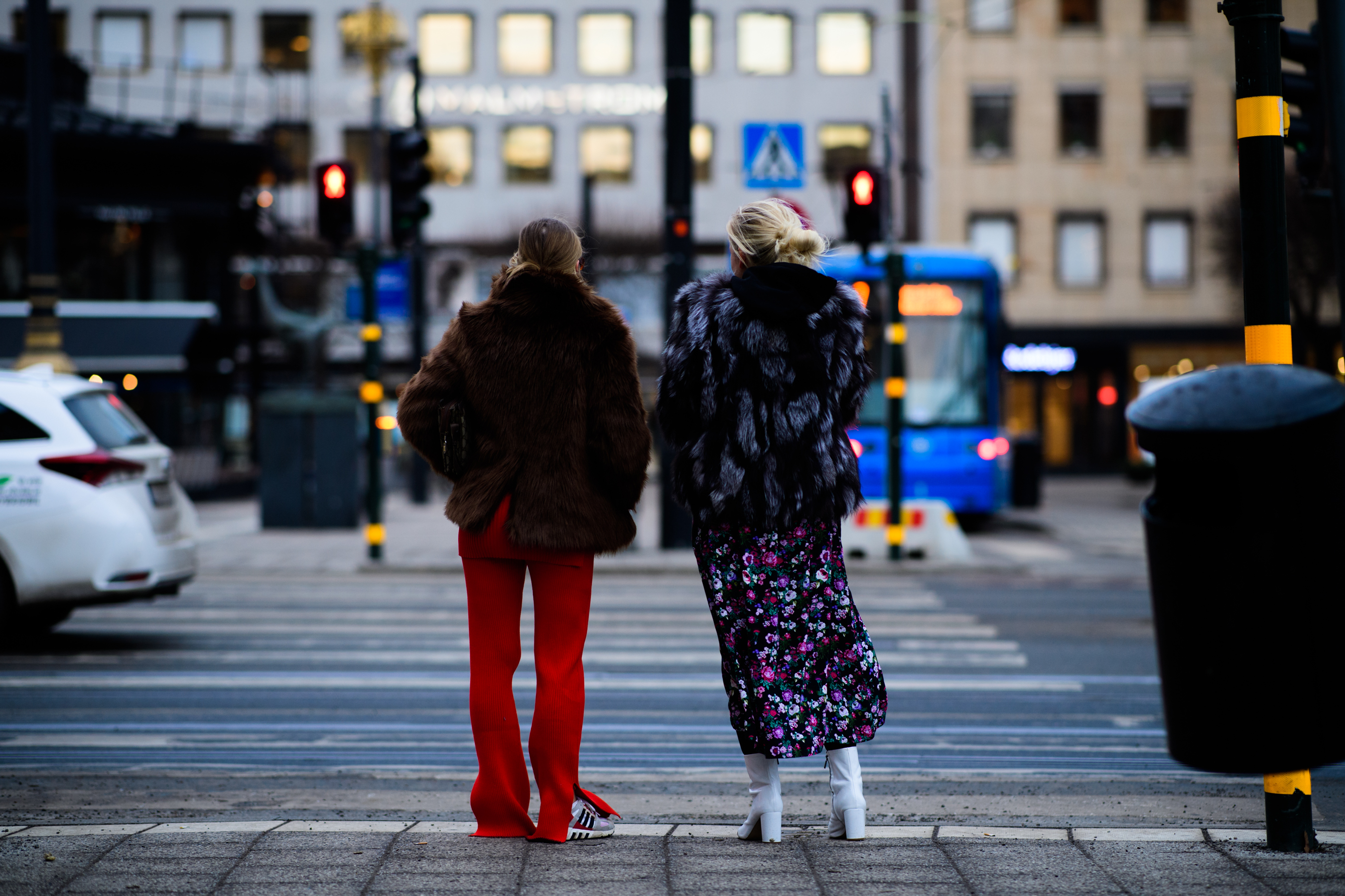 Women wearing fury coats
