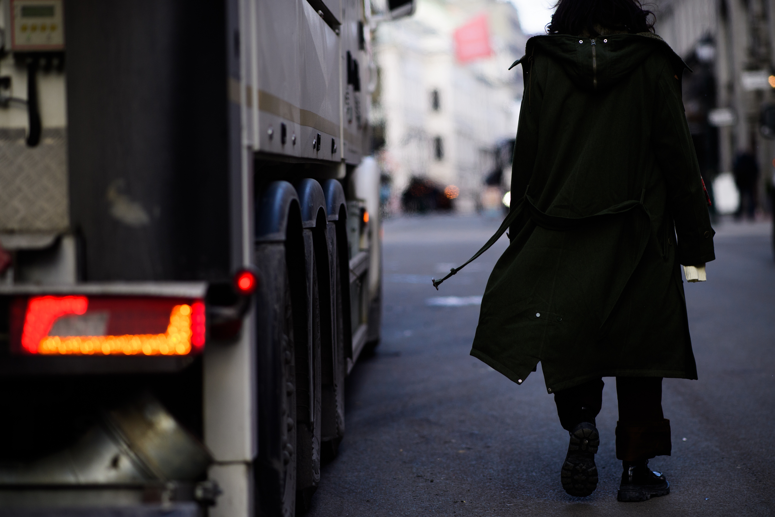 Man wearing green jacket