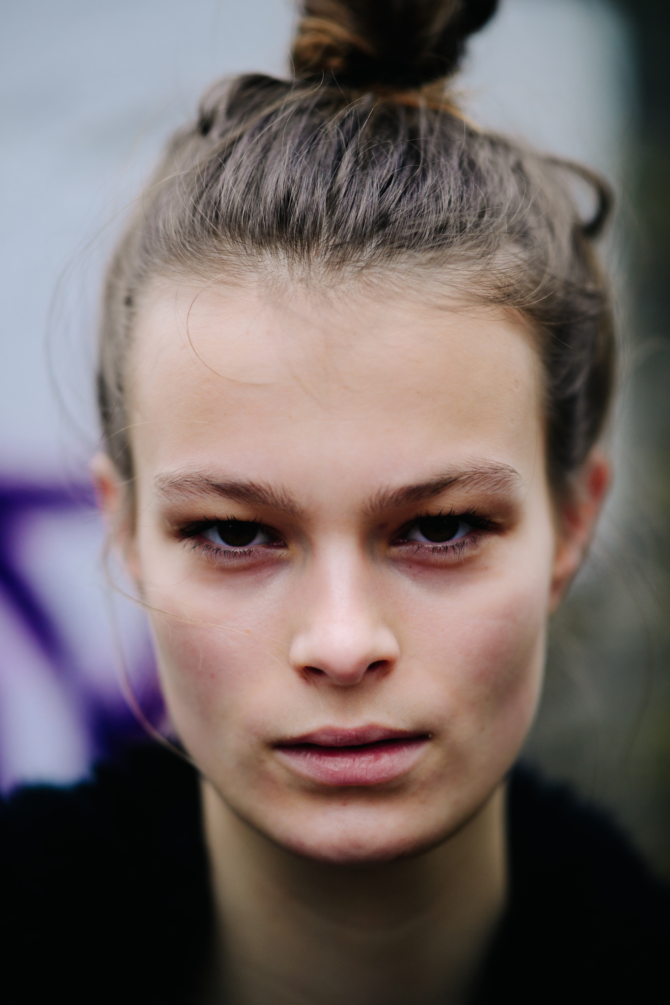 Portrait of a model after the show