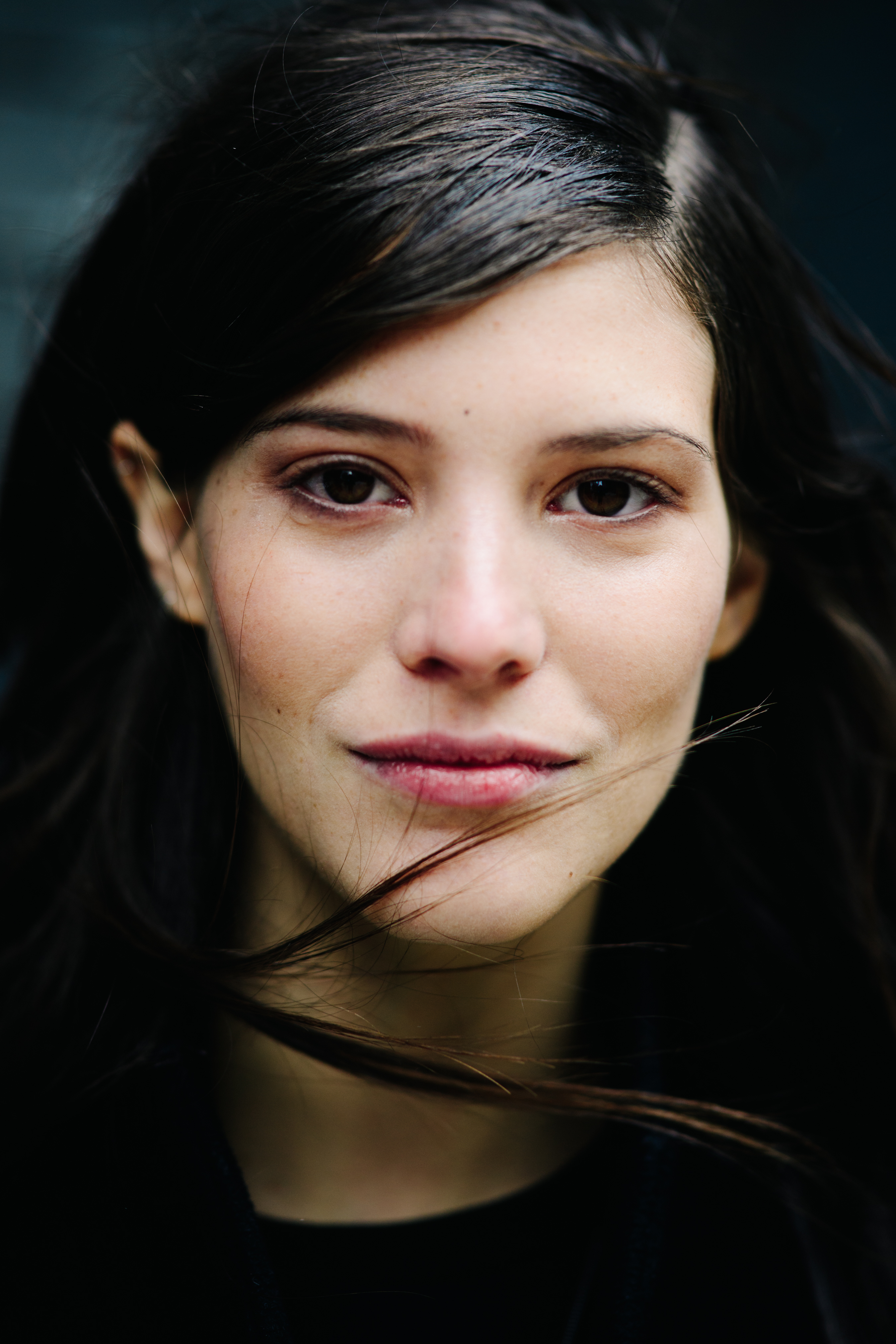 Portrait of a model after the show