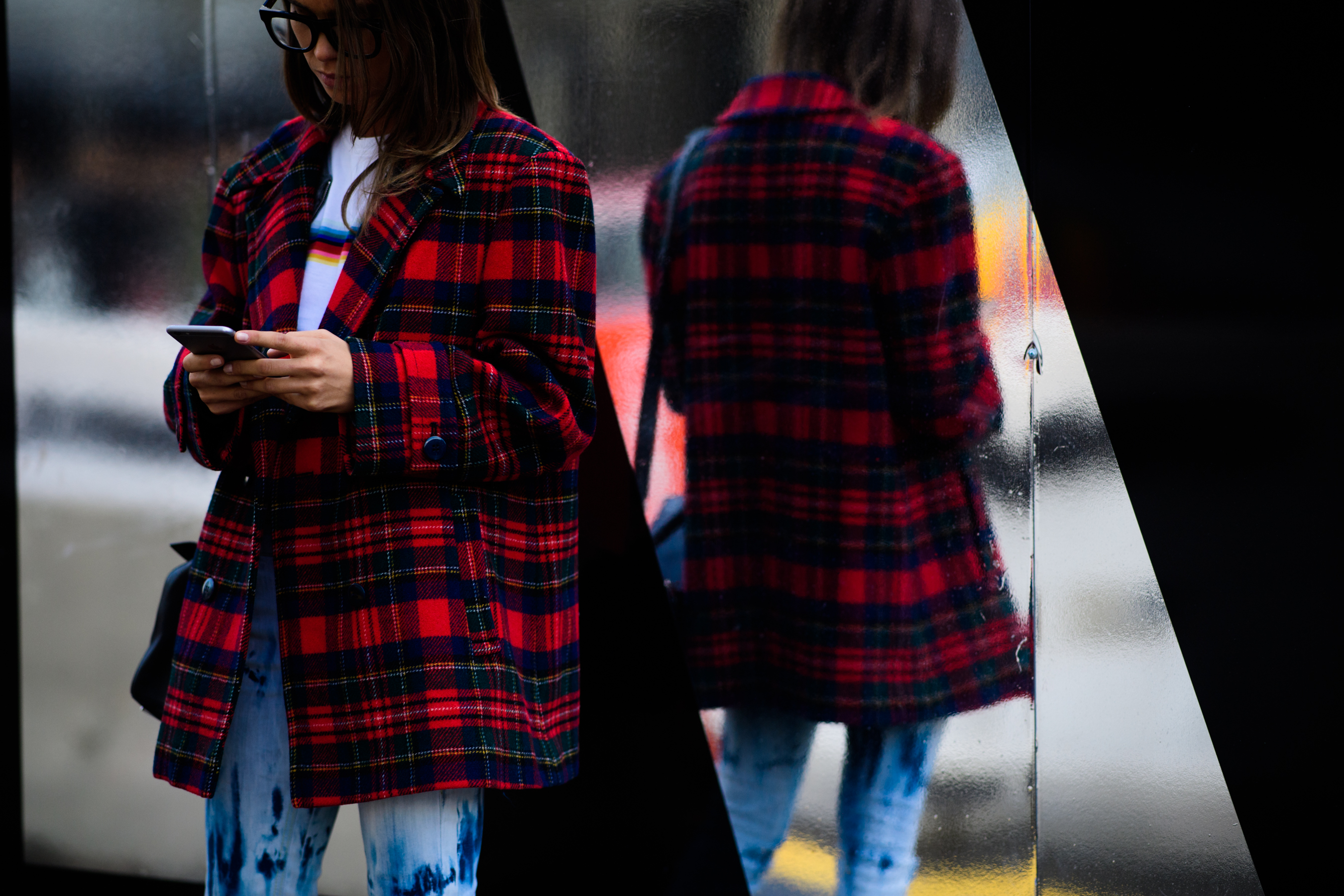 Woman wearing denim