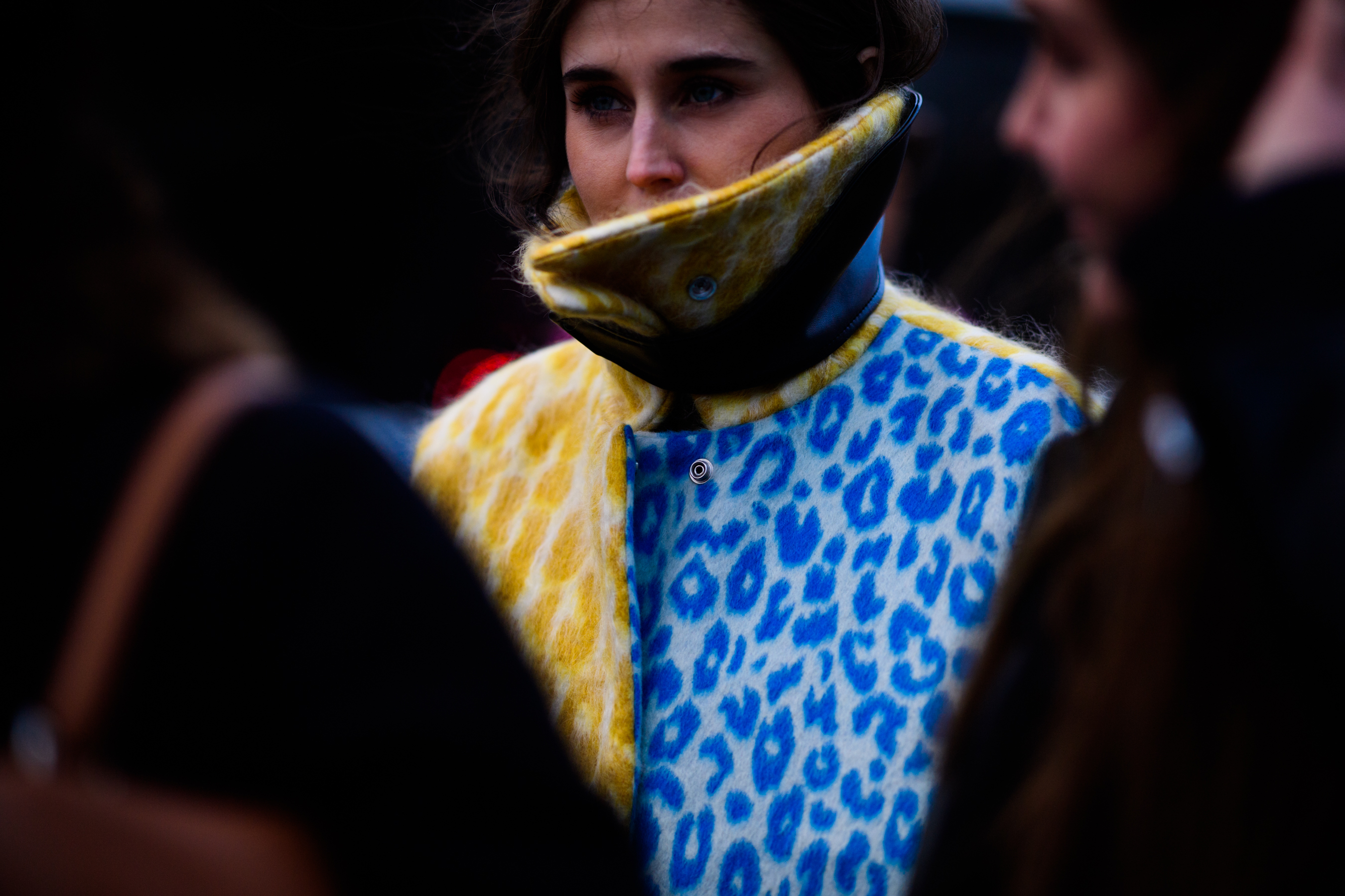 Woman with big collar