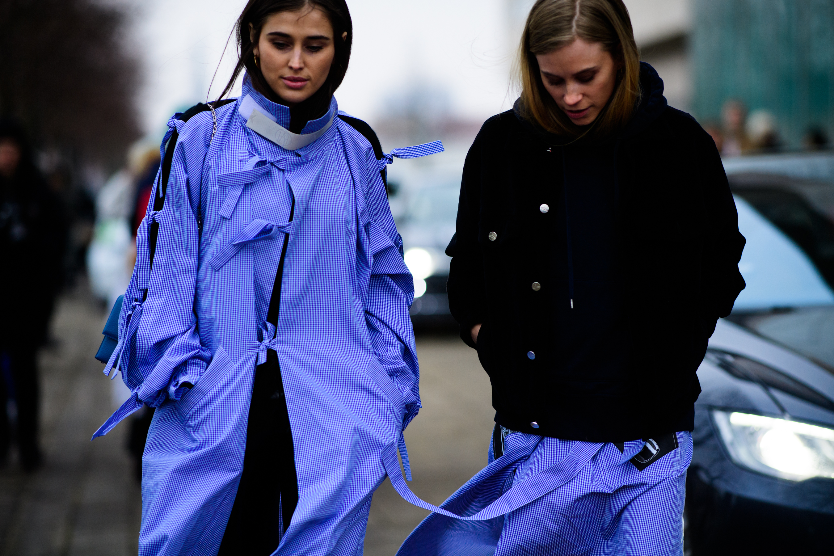 Women wearing blue clothes