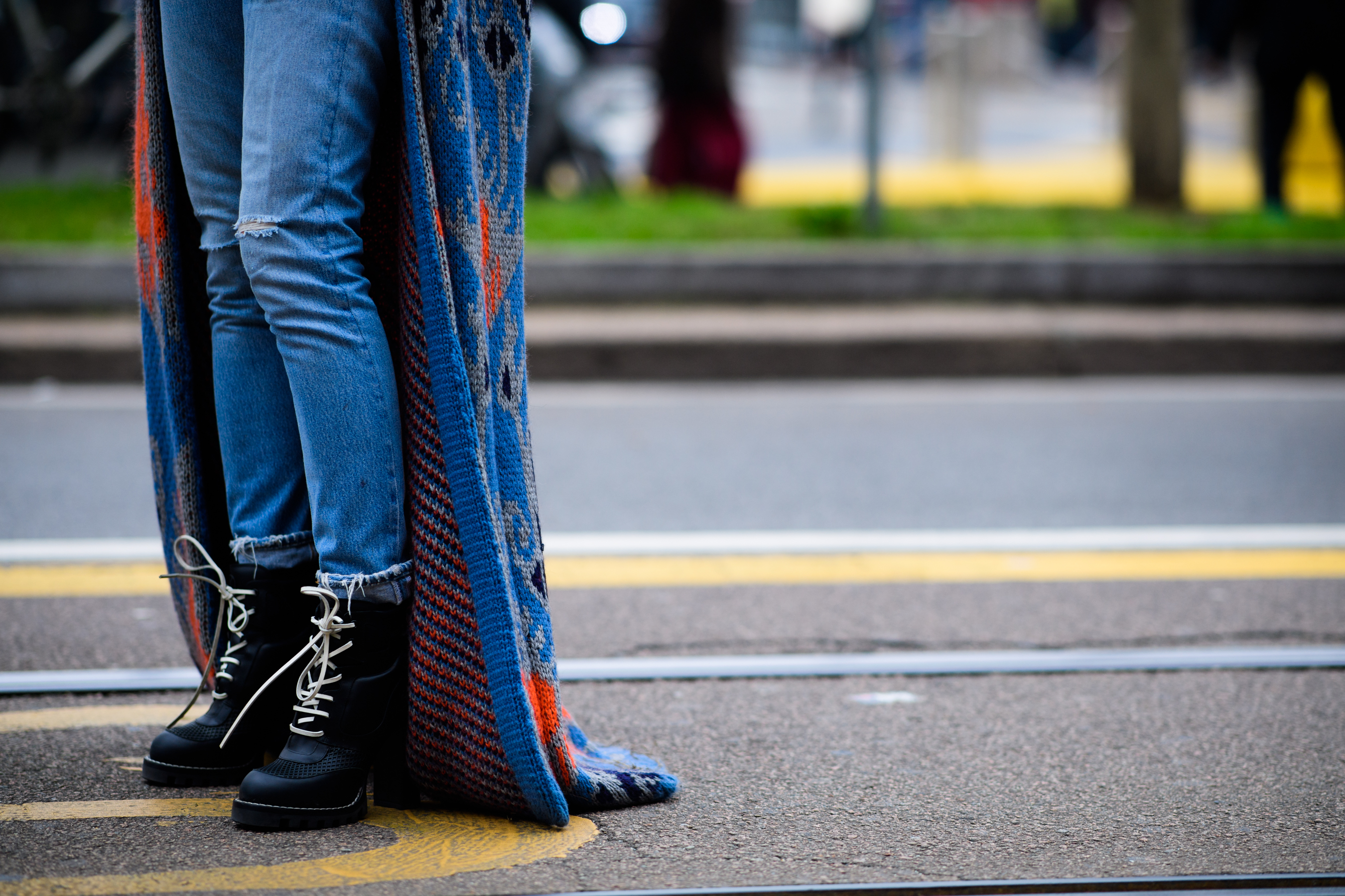 Buyer wearing Louis Vuitton shoes
