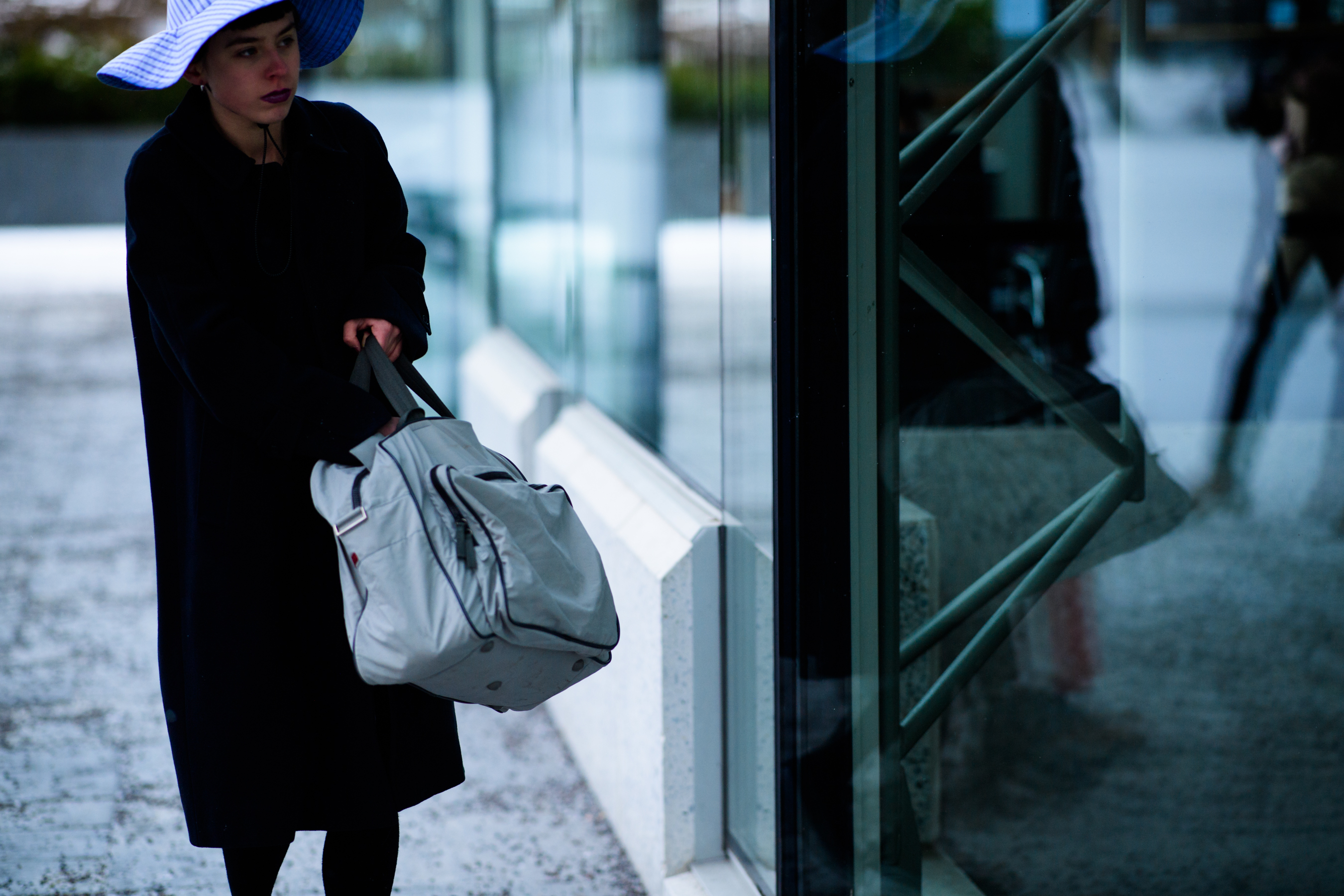 Woman with big bag