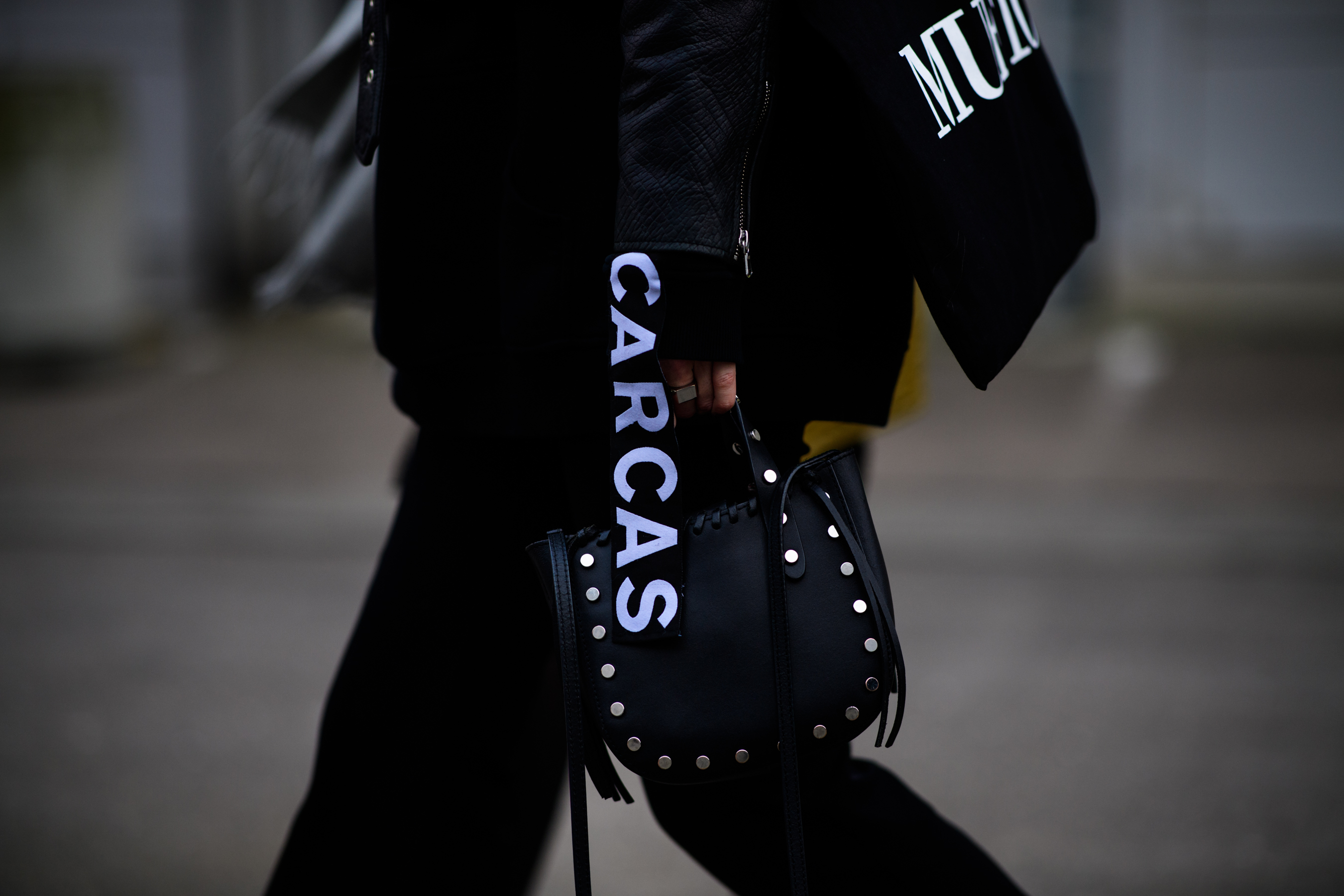 Woman wearing all black
