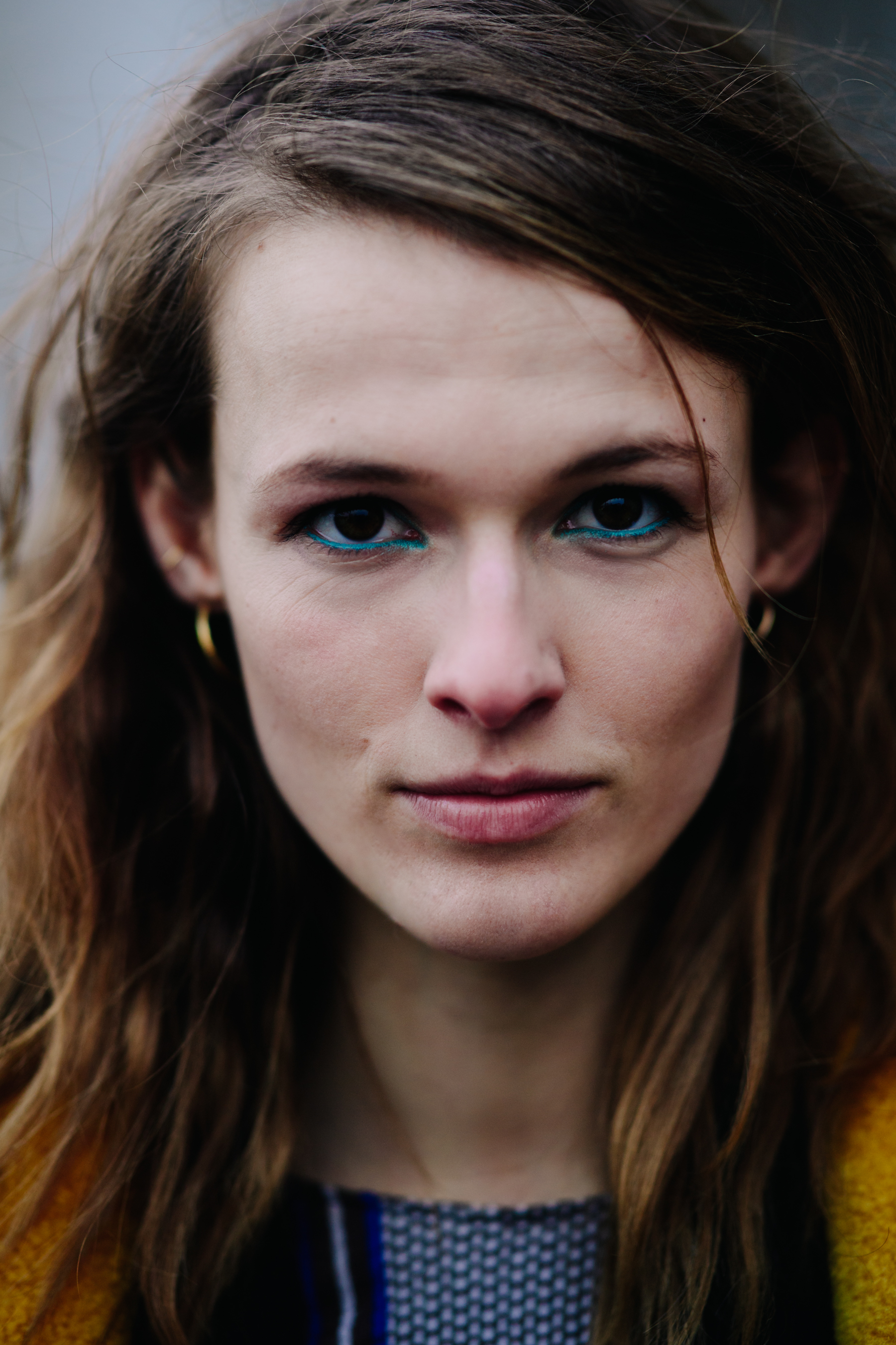 Portrait of woman with long hair