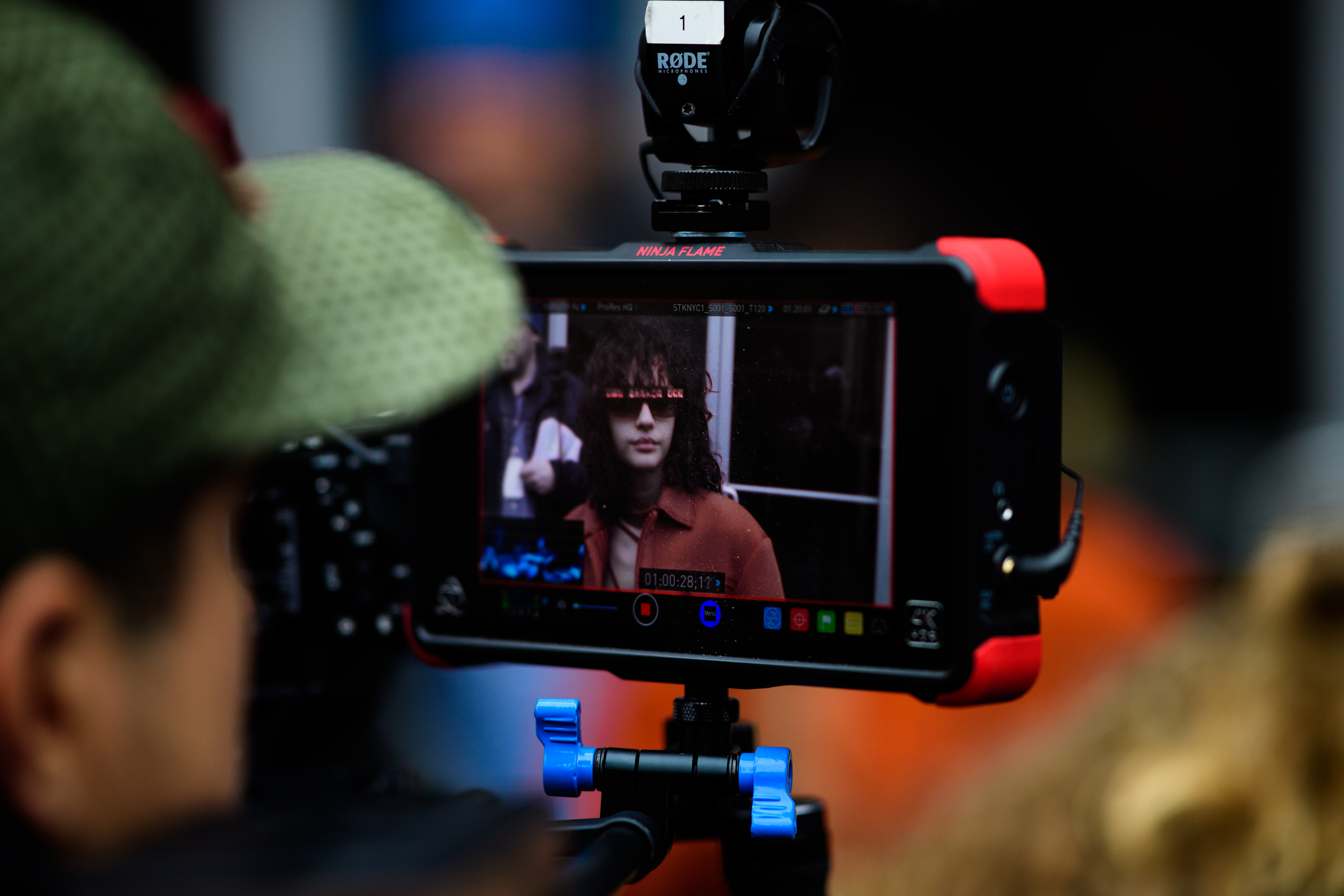 Model through the camera monitor