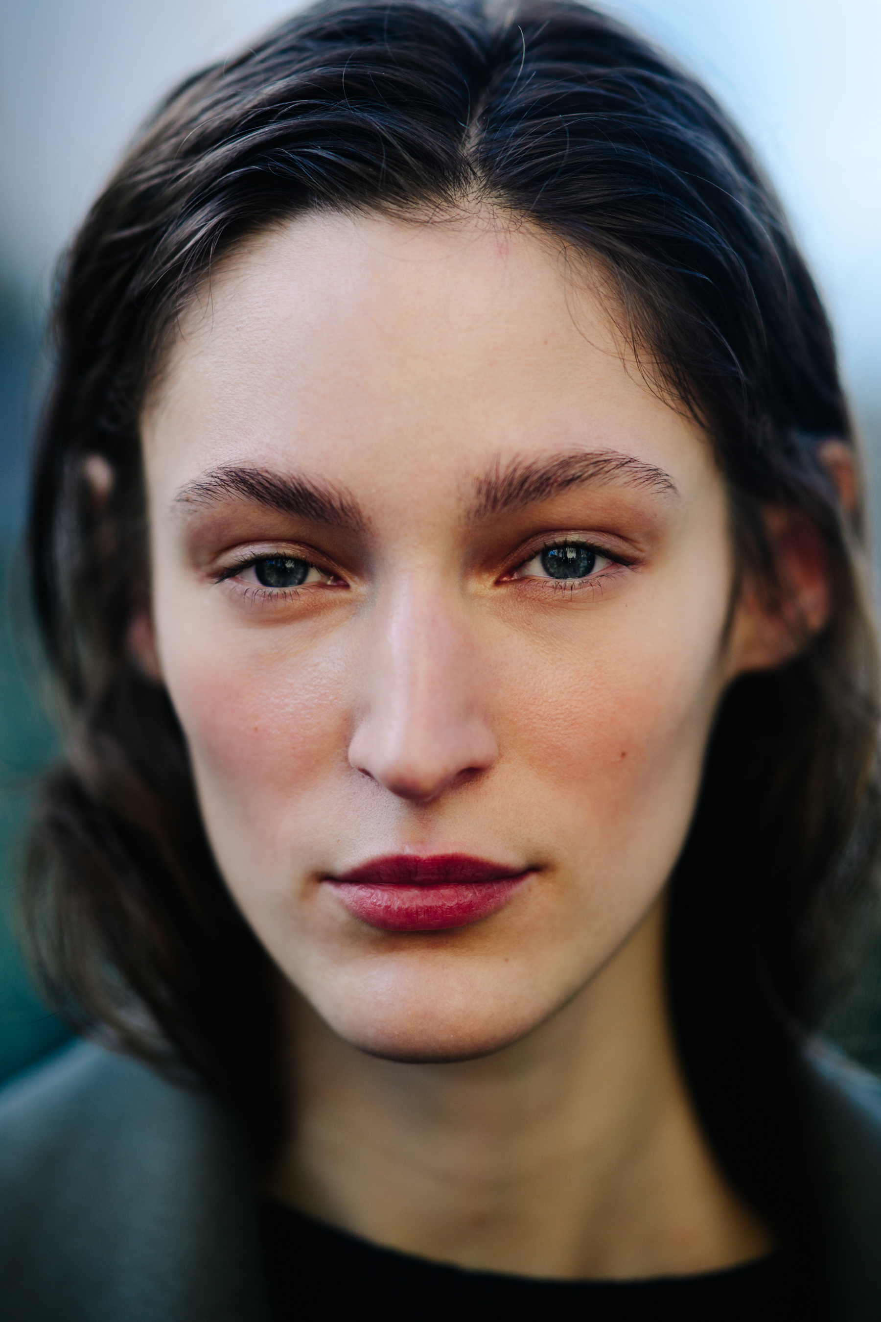 Portrait of a model after the show