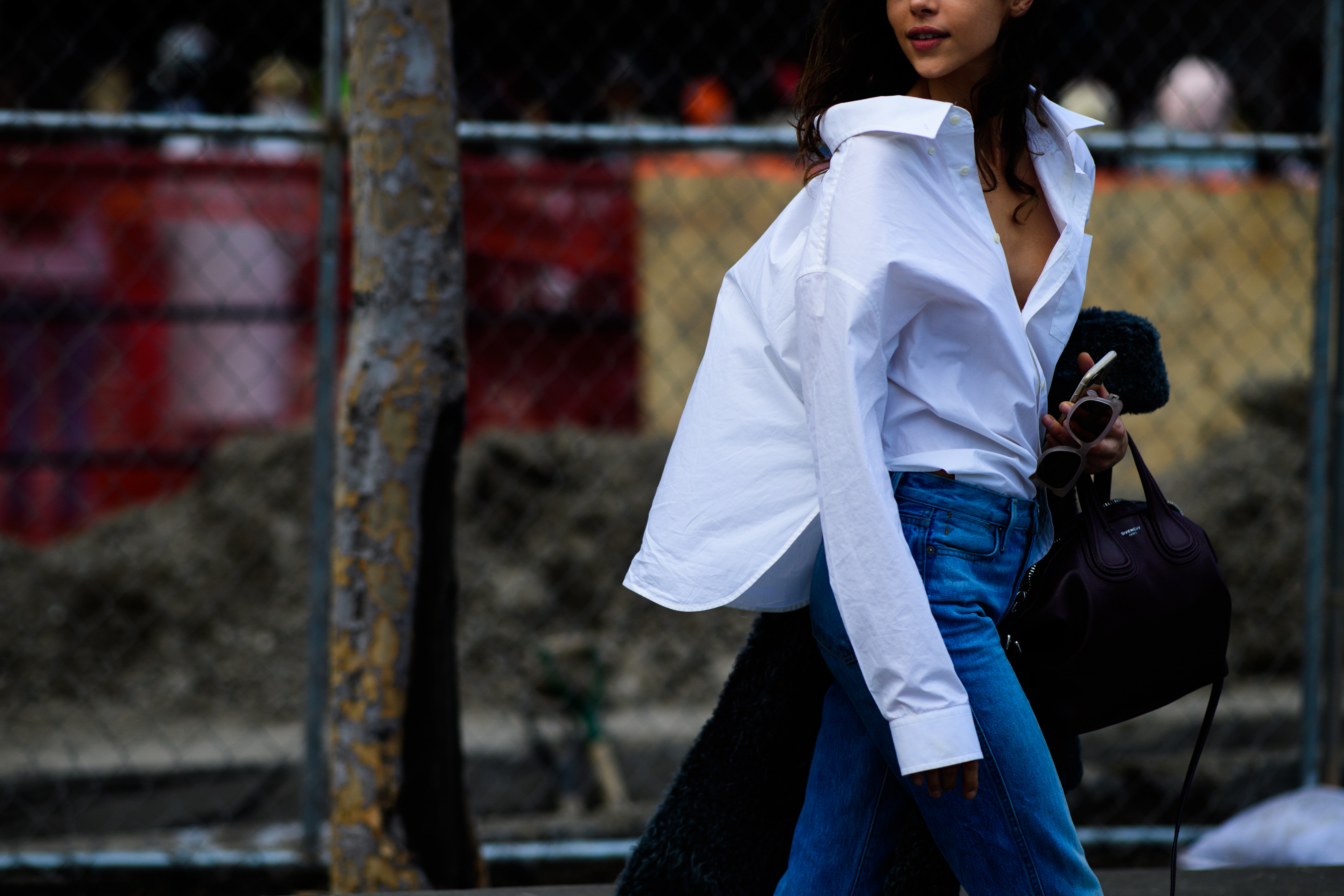 Woman wearing white shirt