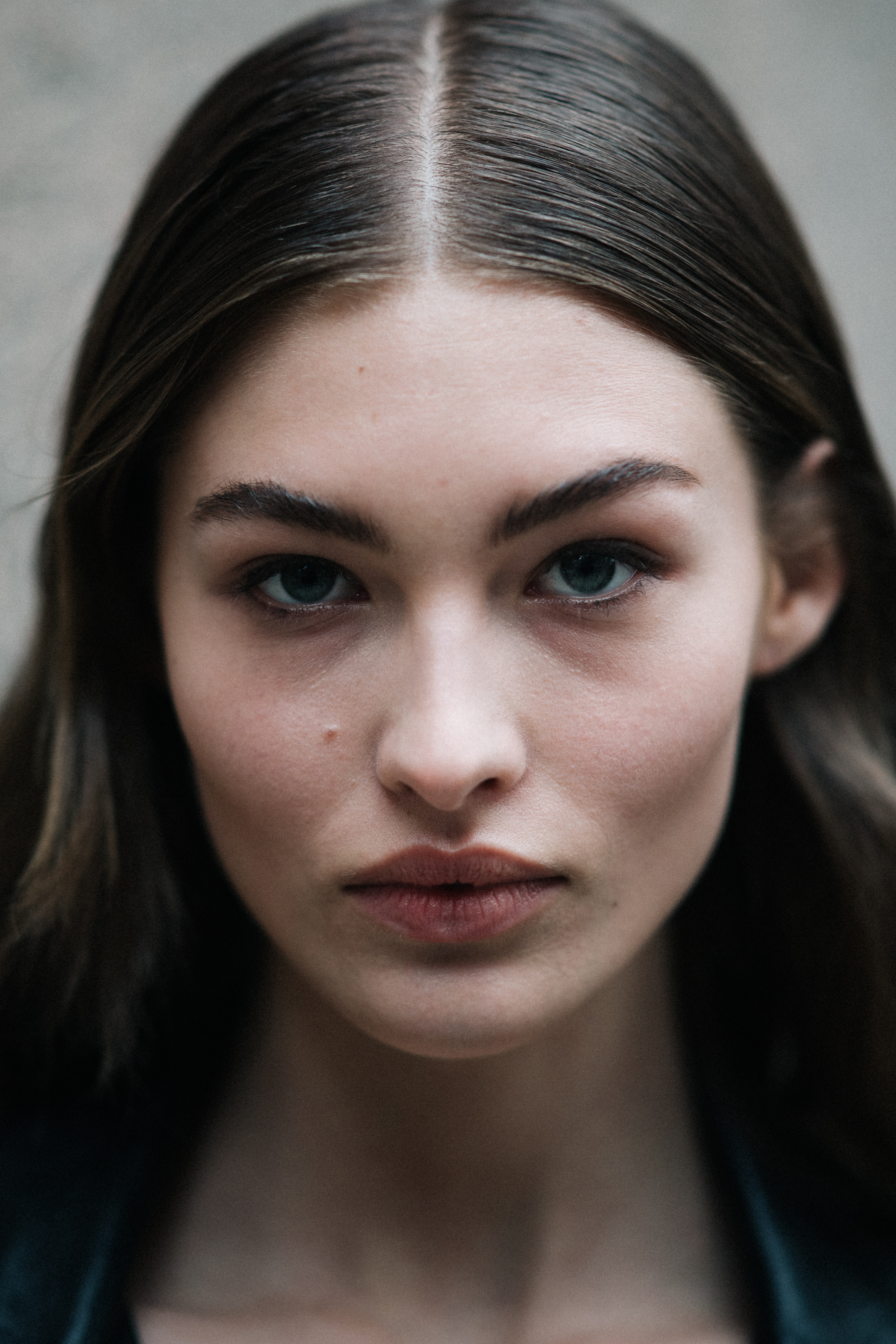 Portrait of model blue eyes