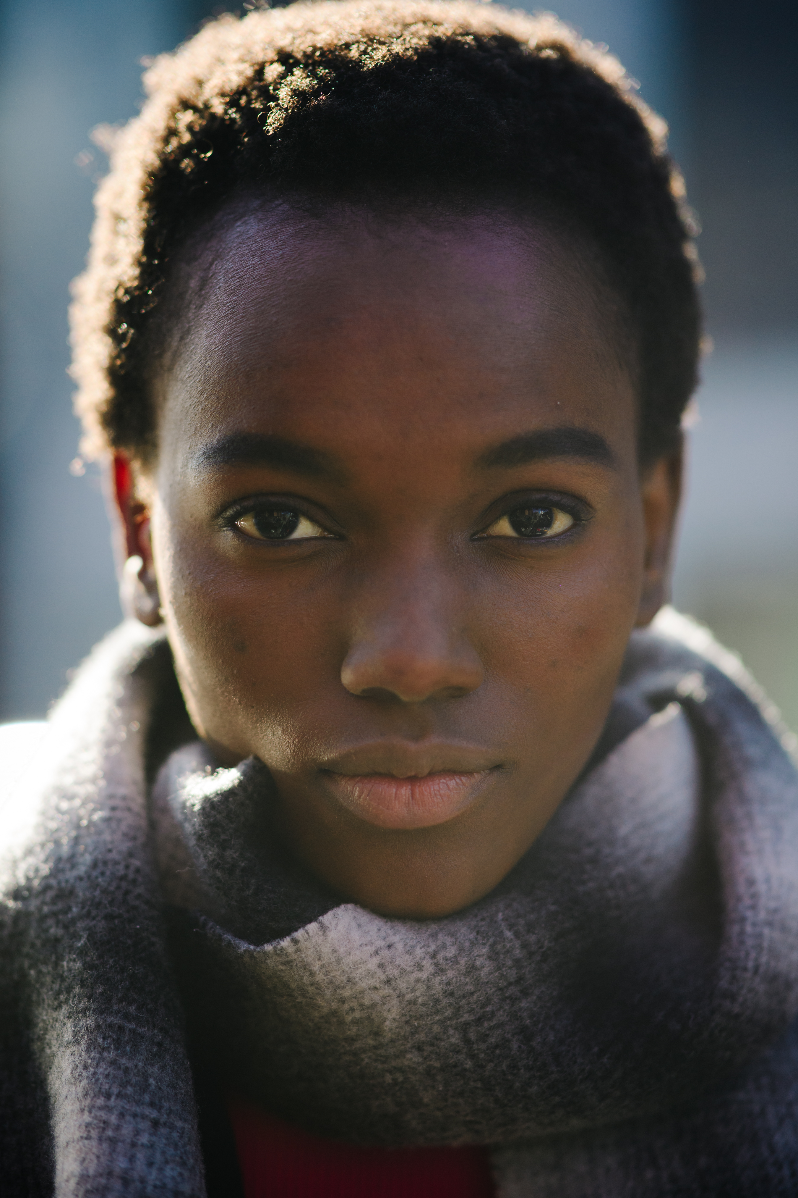 Portrait of a beautiful model after the show