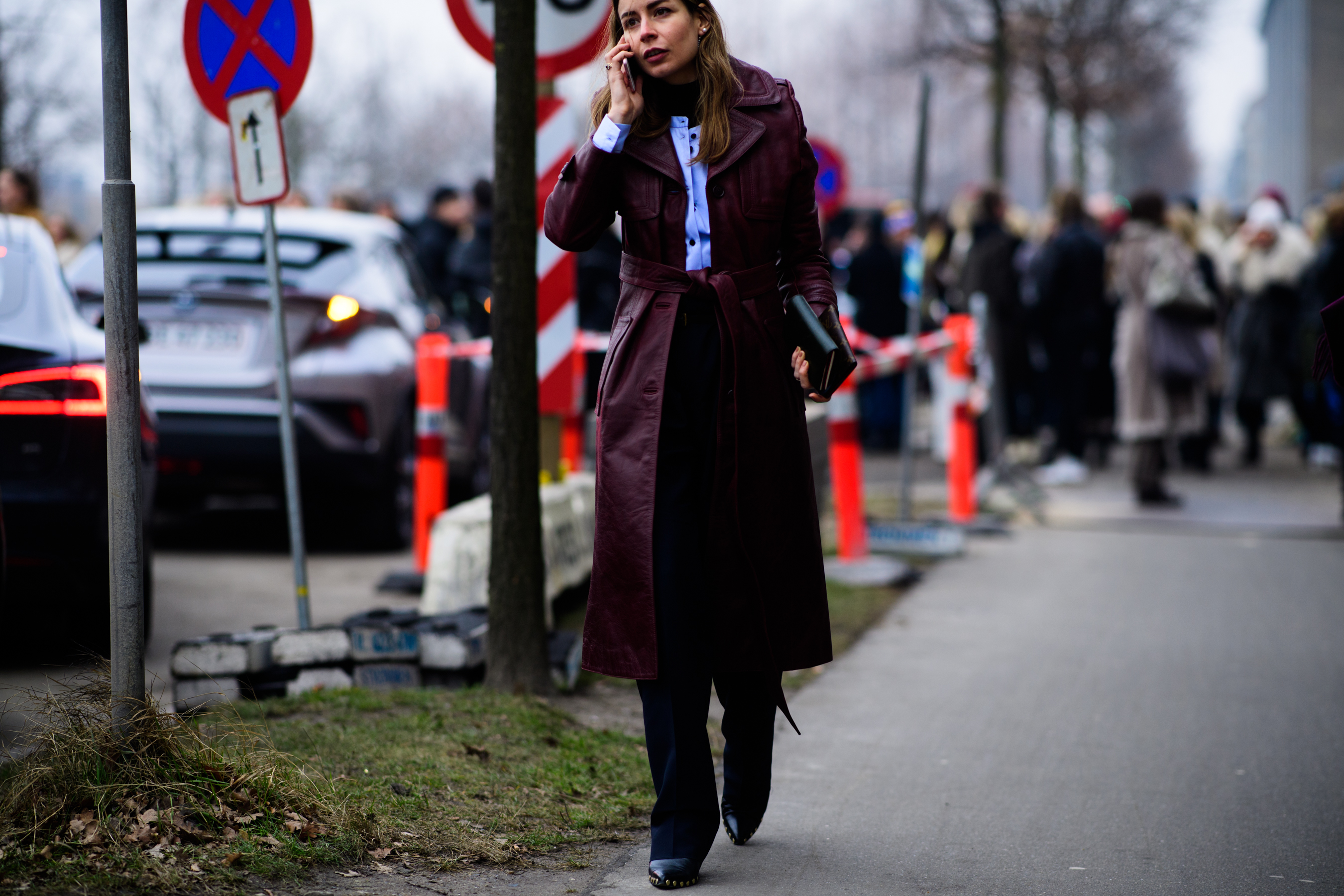 Woman wearing red cloak
