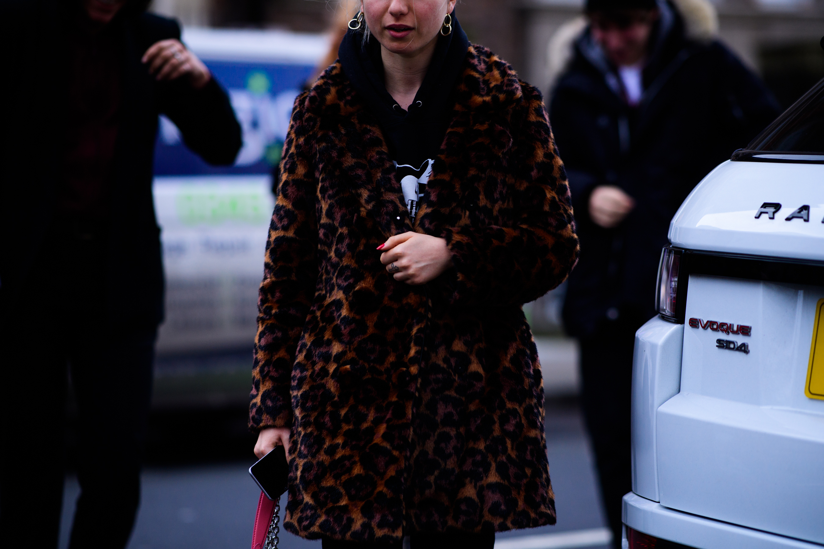 DAZED magazine editor animal print coat