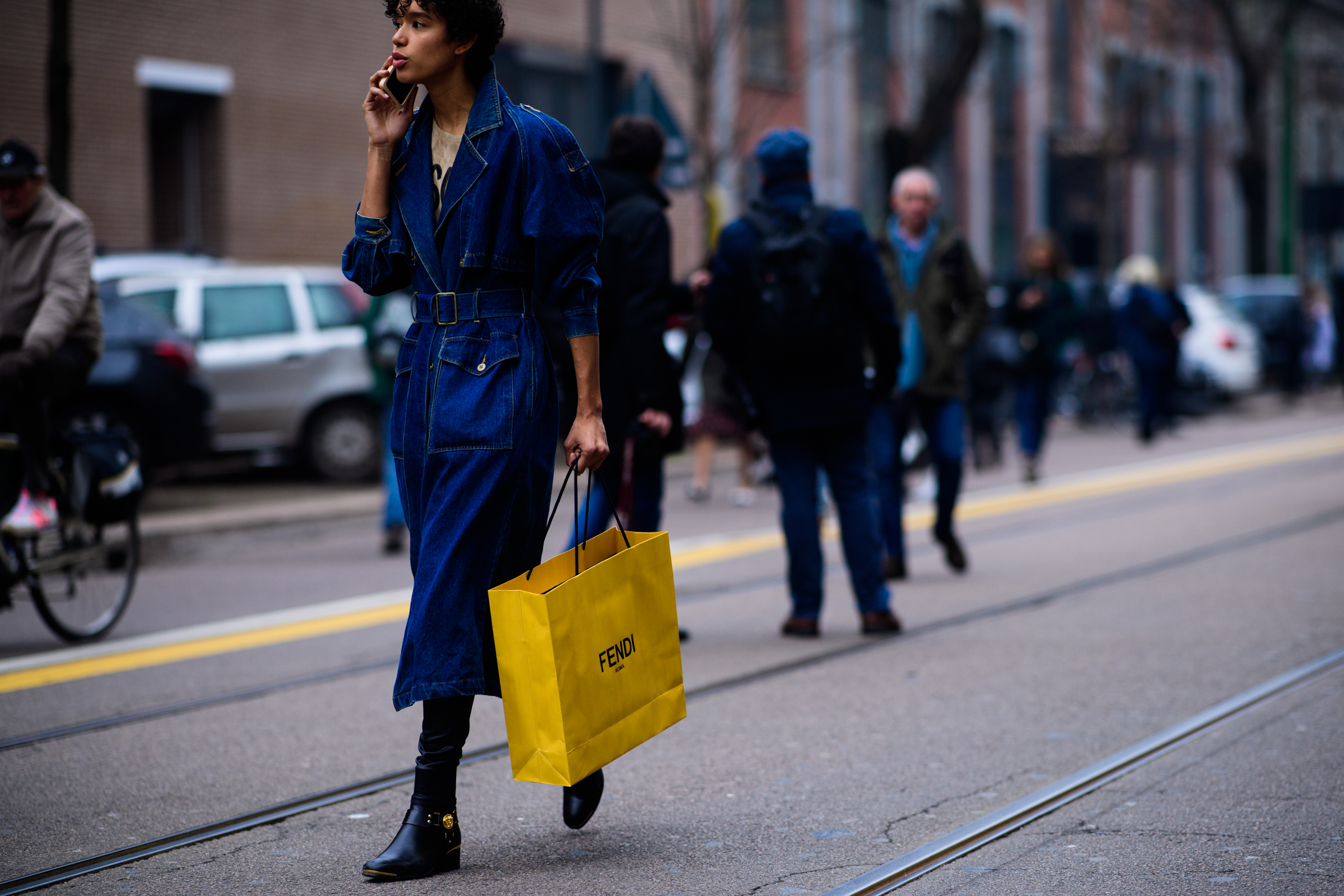 Woman wearing denim