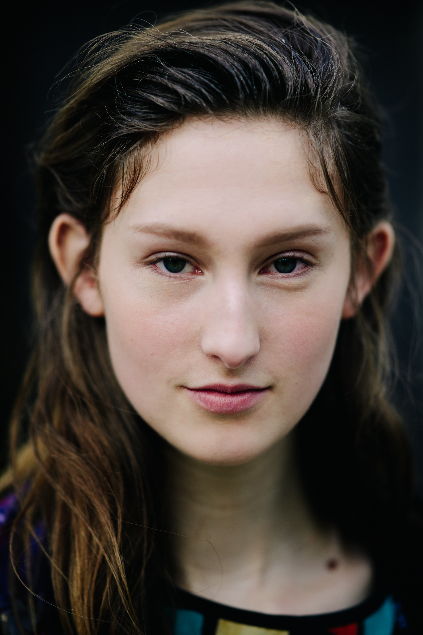 Portrait of a model after the show