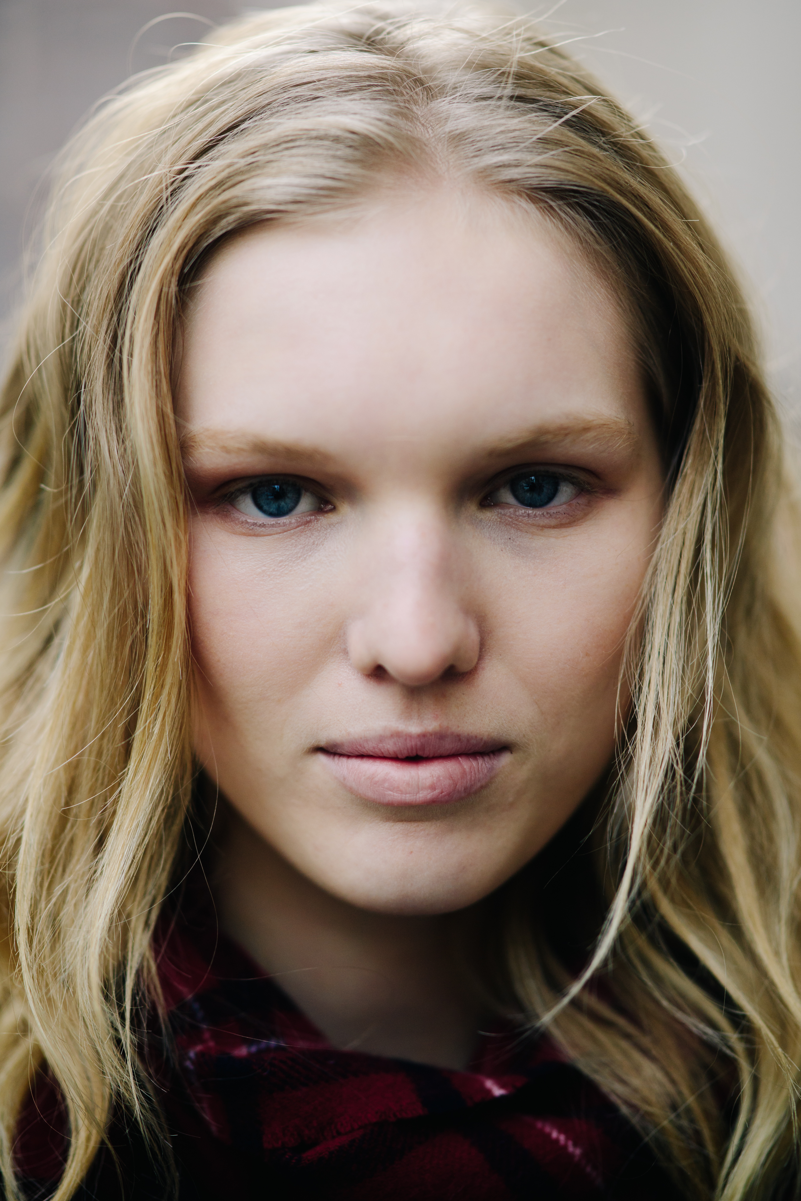 Portrait of blond model