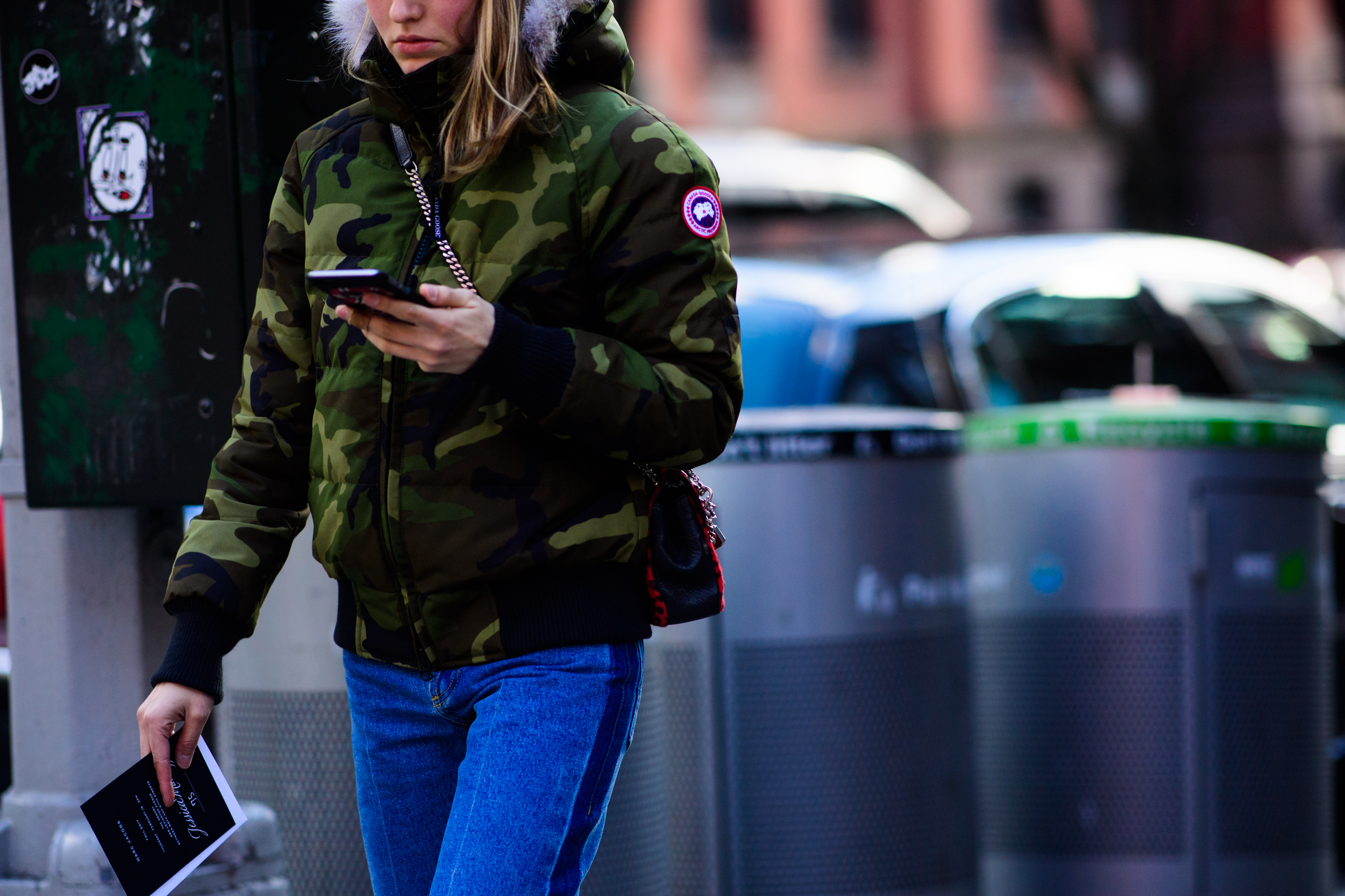 Woman wearing Canada Goose jacket