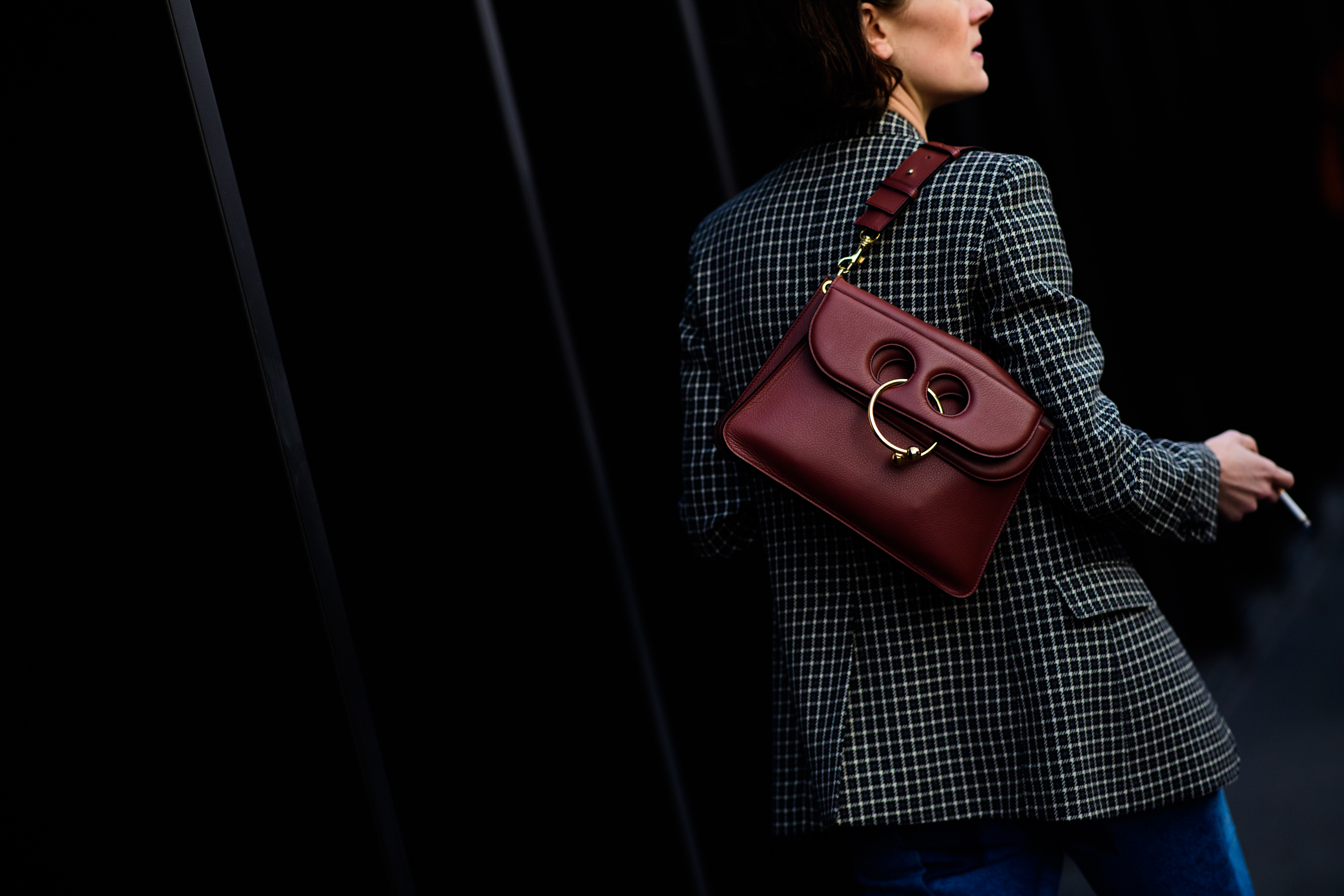 Editor wearing J.W.Anderson bag
