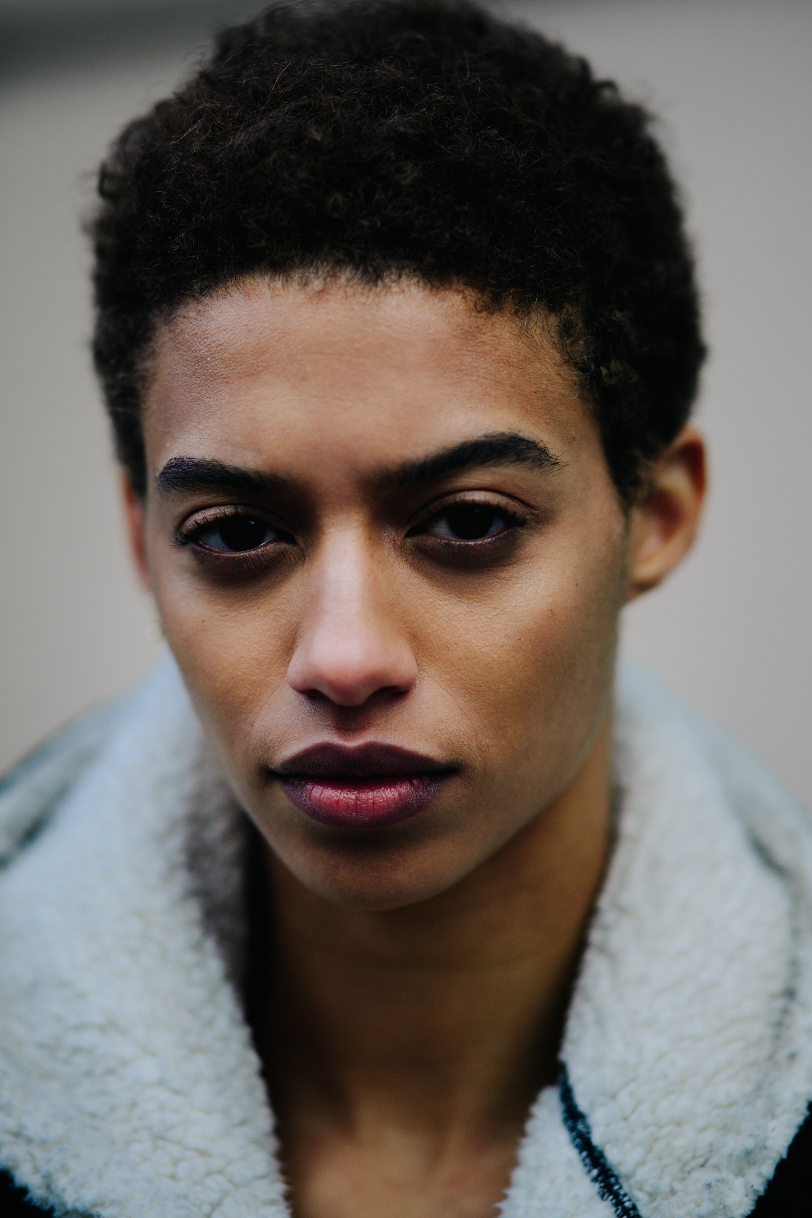 Portrait of a model after the show