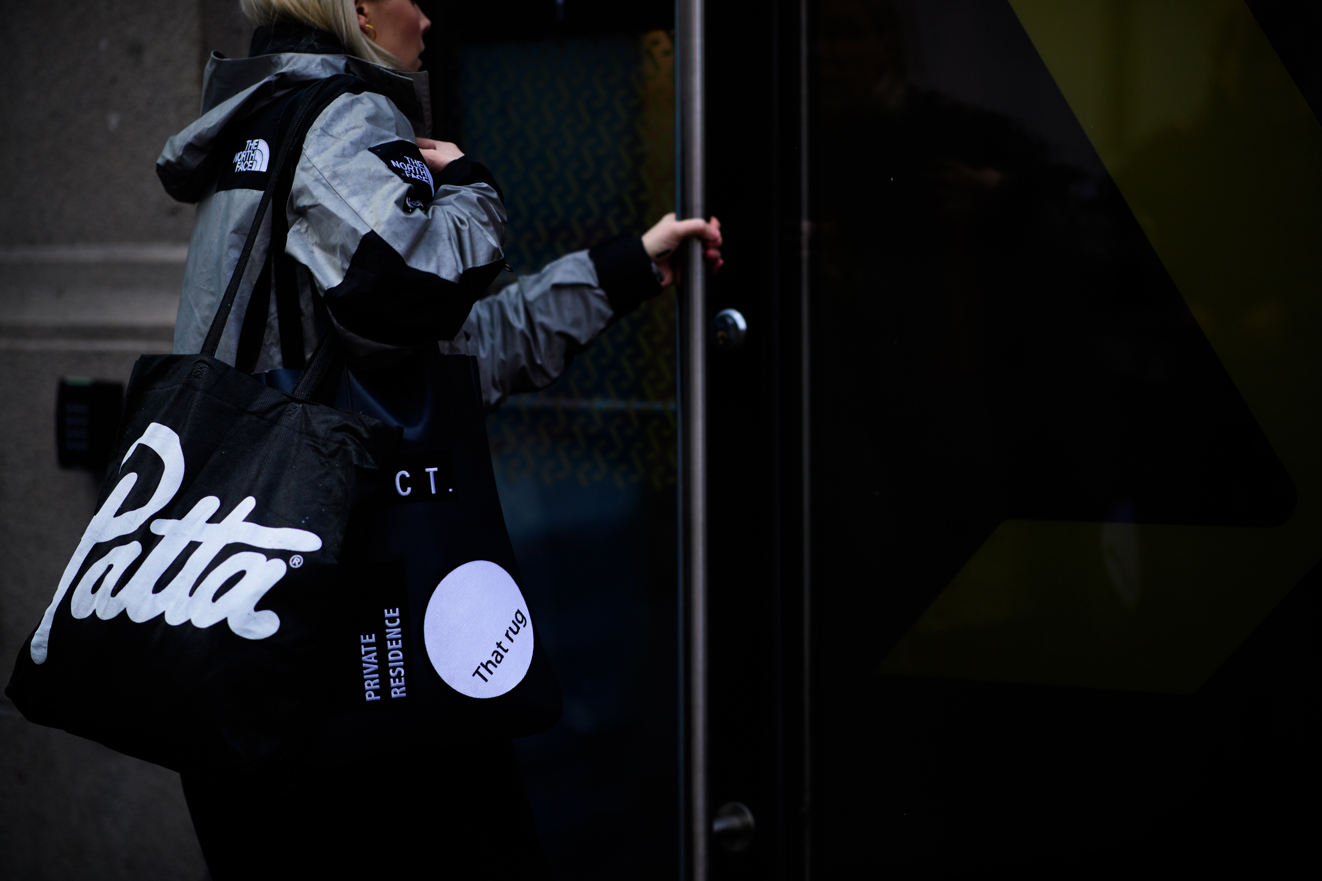 Woman wearing The North Face jacket