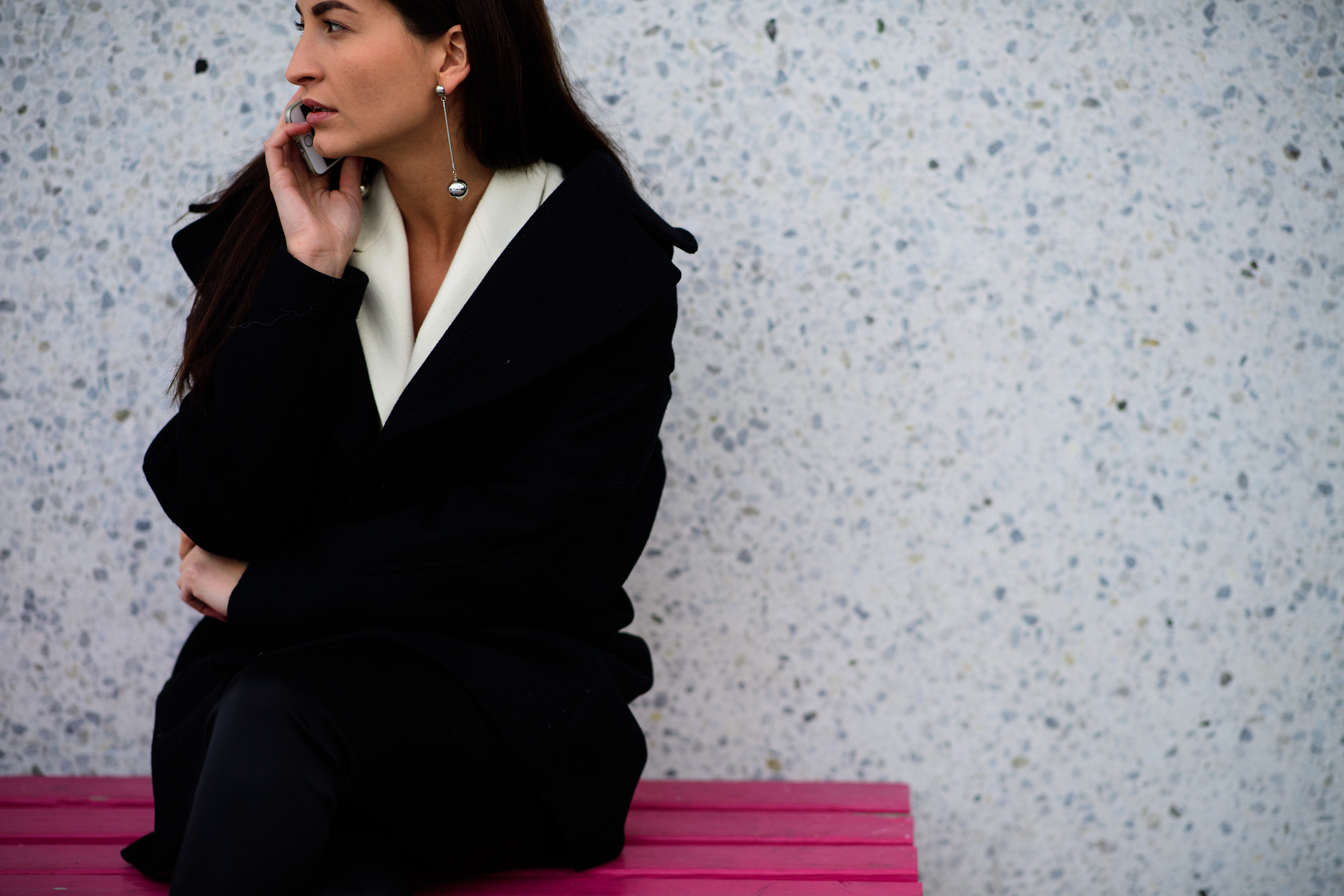 Woman wearing black clothes