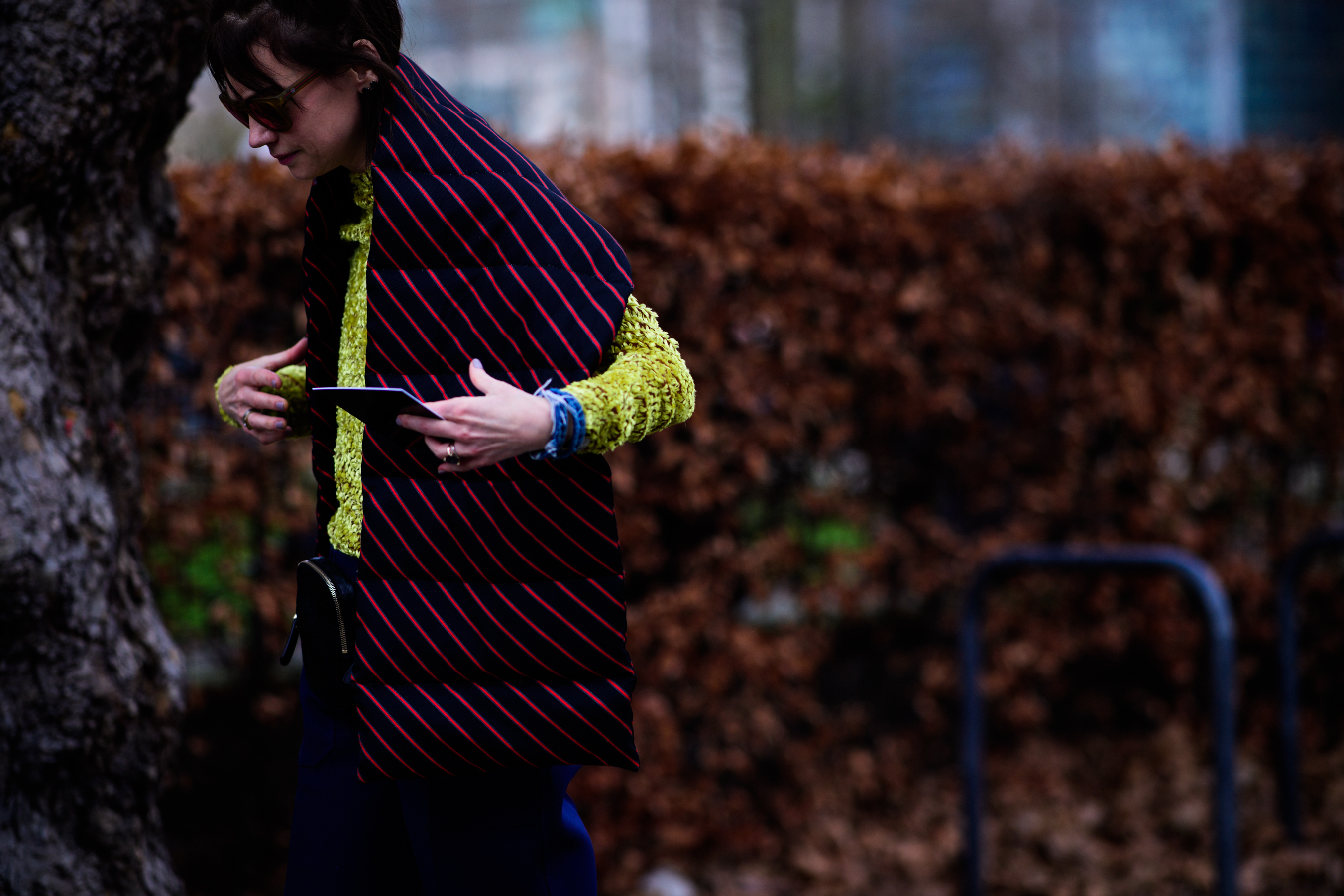 American journalist wearing scarf