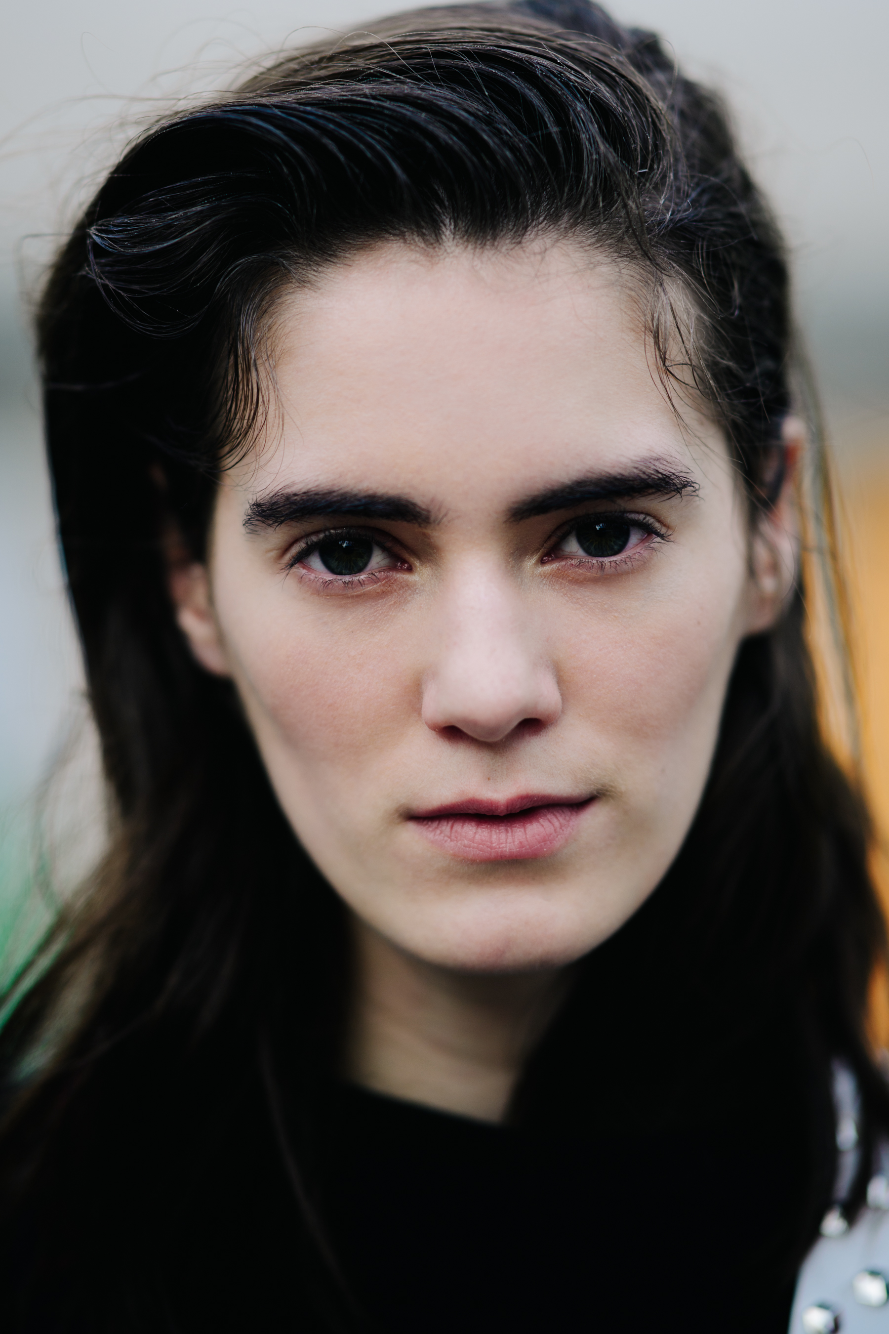 Portrait of a model with wet hair