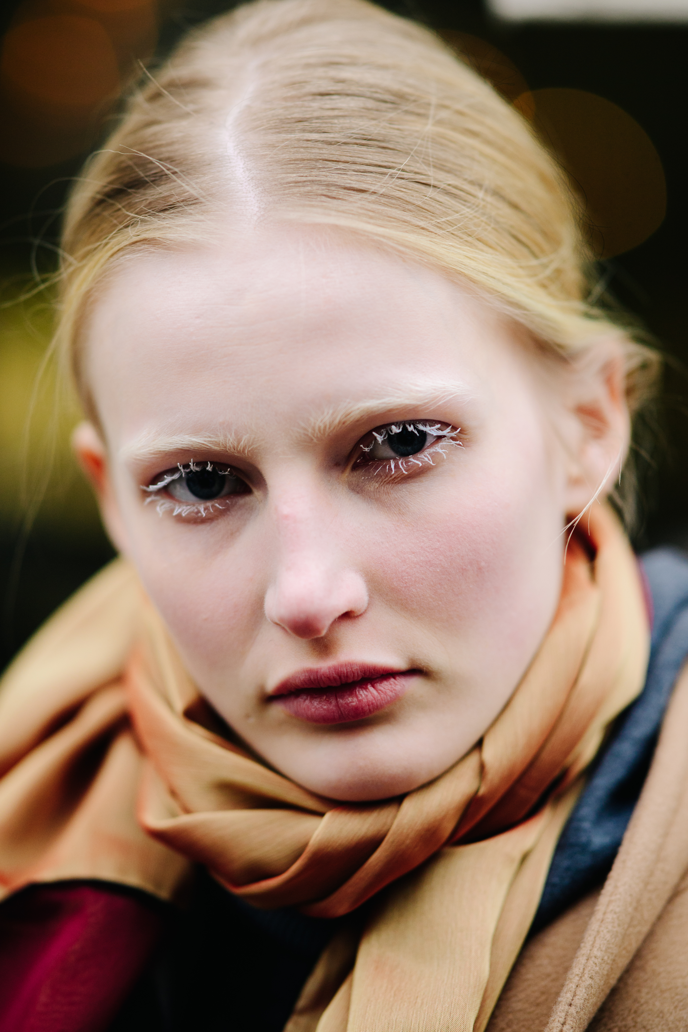 Portrait of model after the show