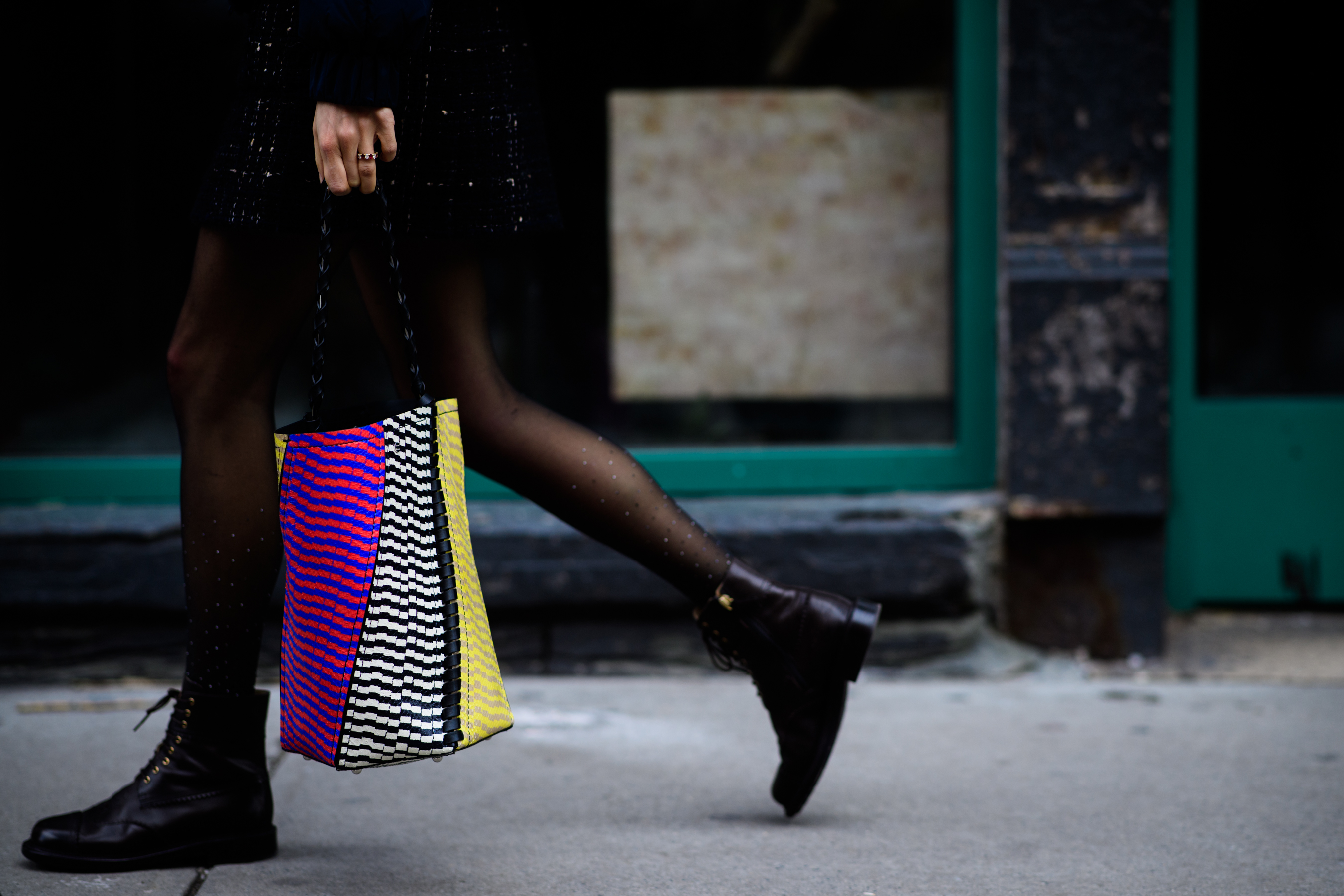American blogger wearing boots