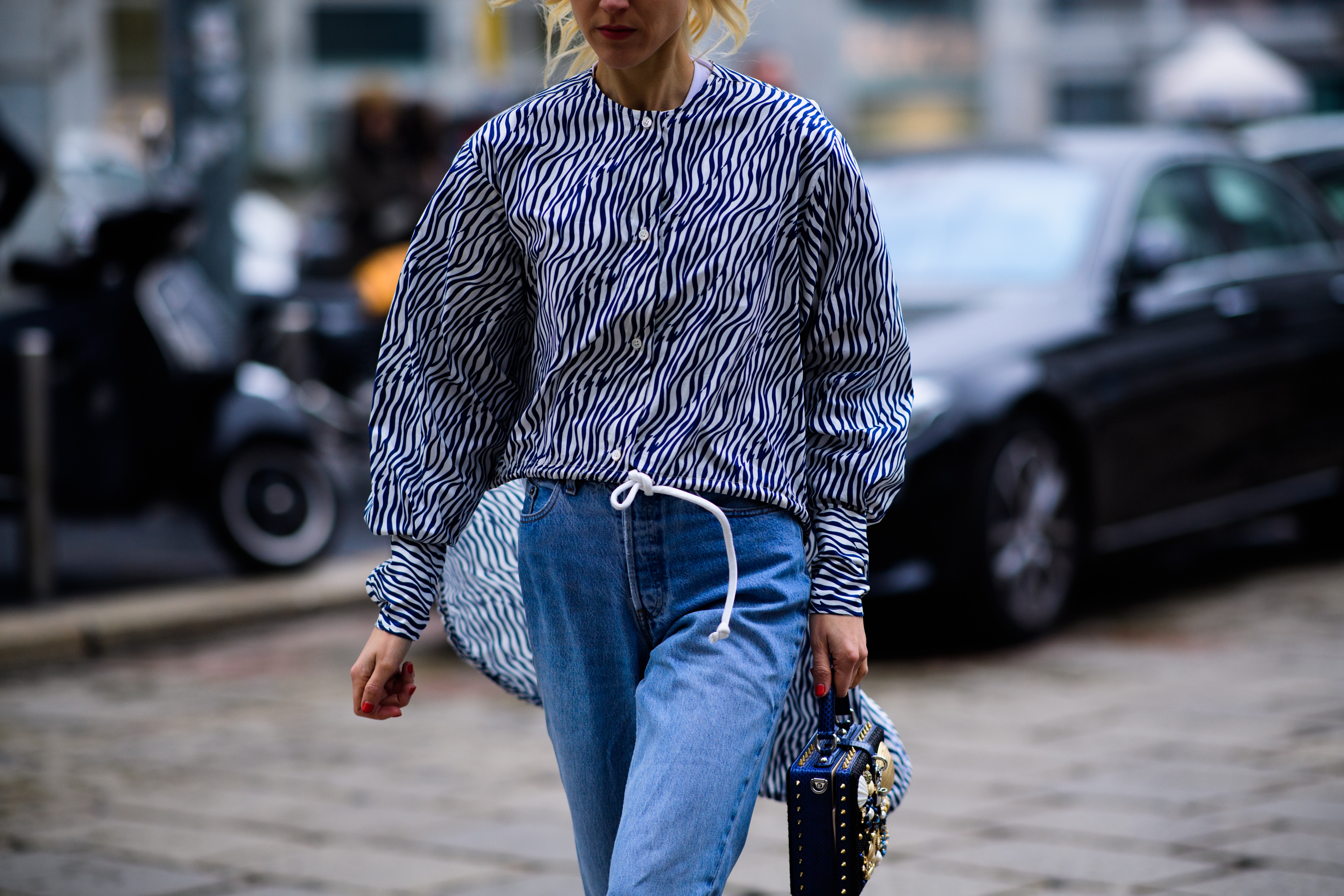 Woman wearing denim