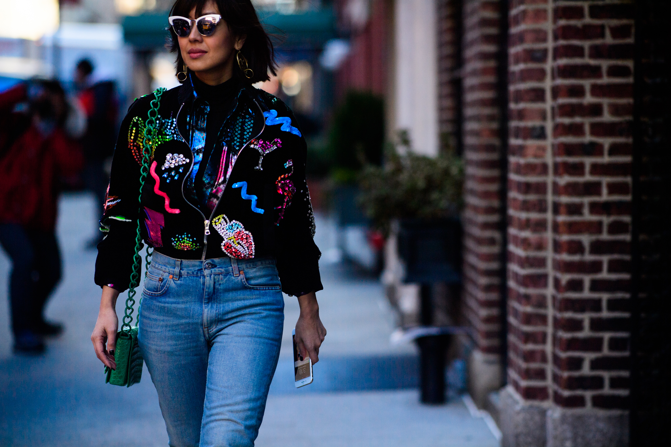 Woman wearing denim