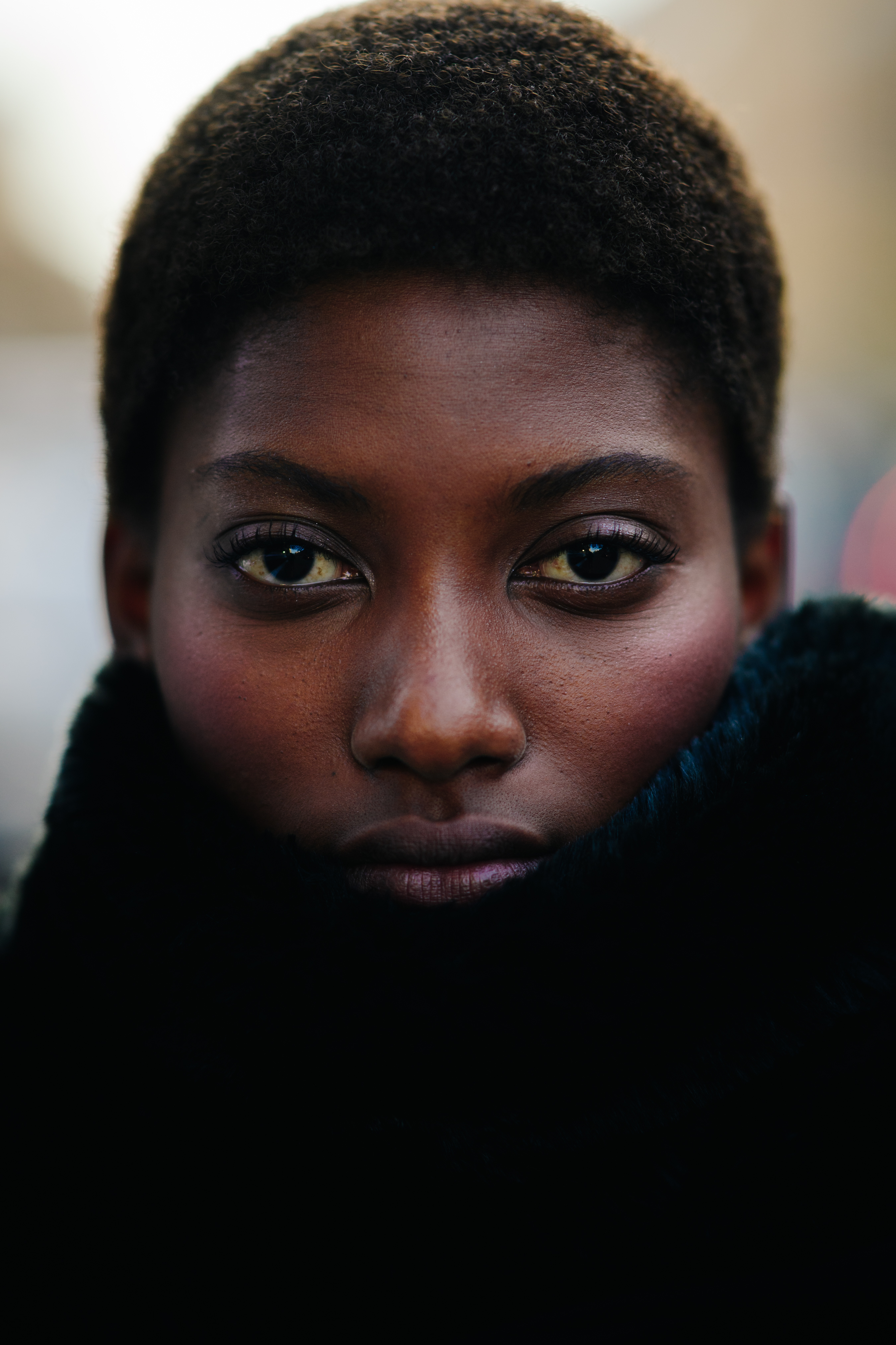 Portrait of Spanish model with short hair