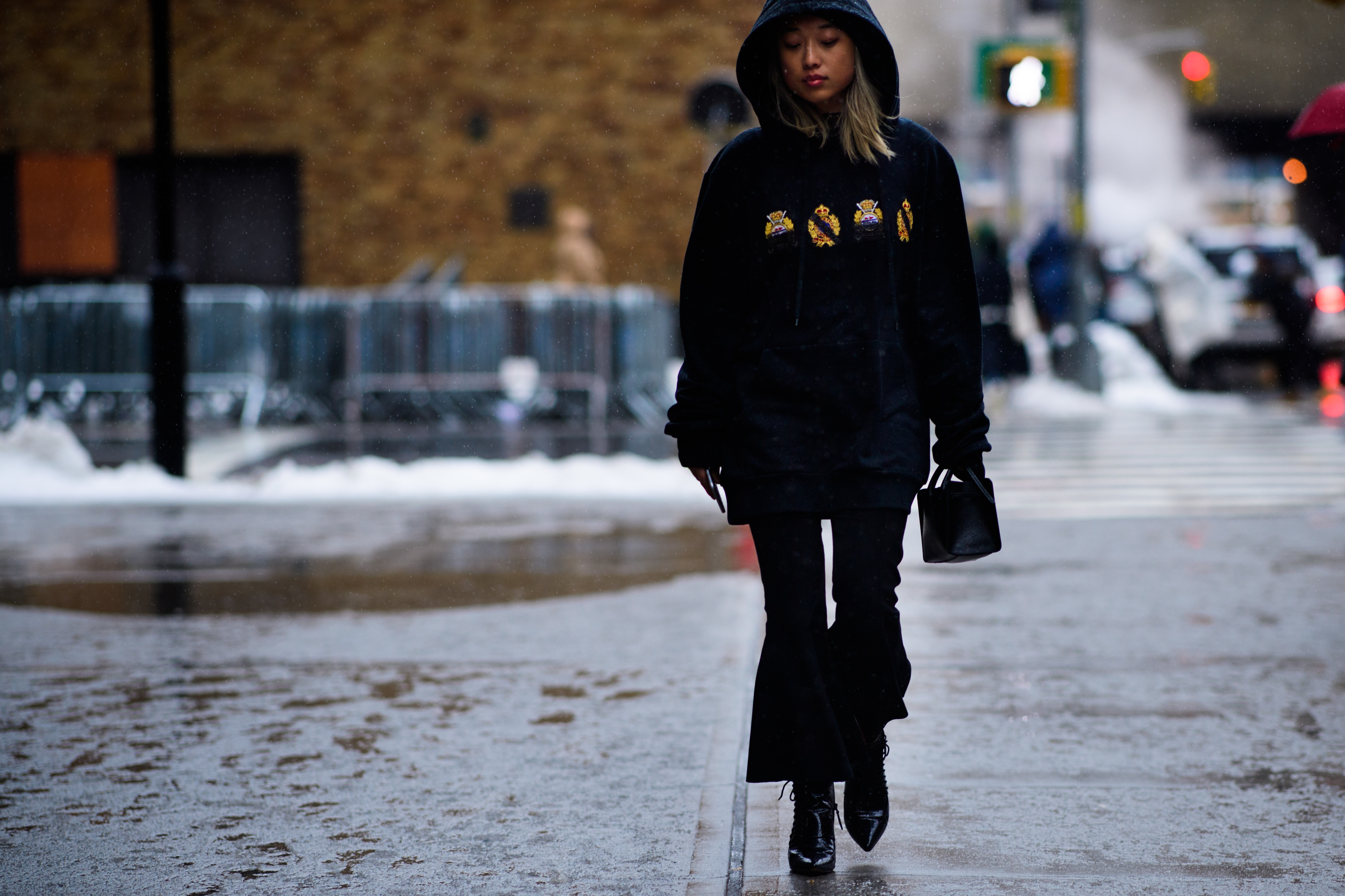 Australian blogger wearing all black