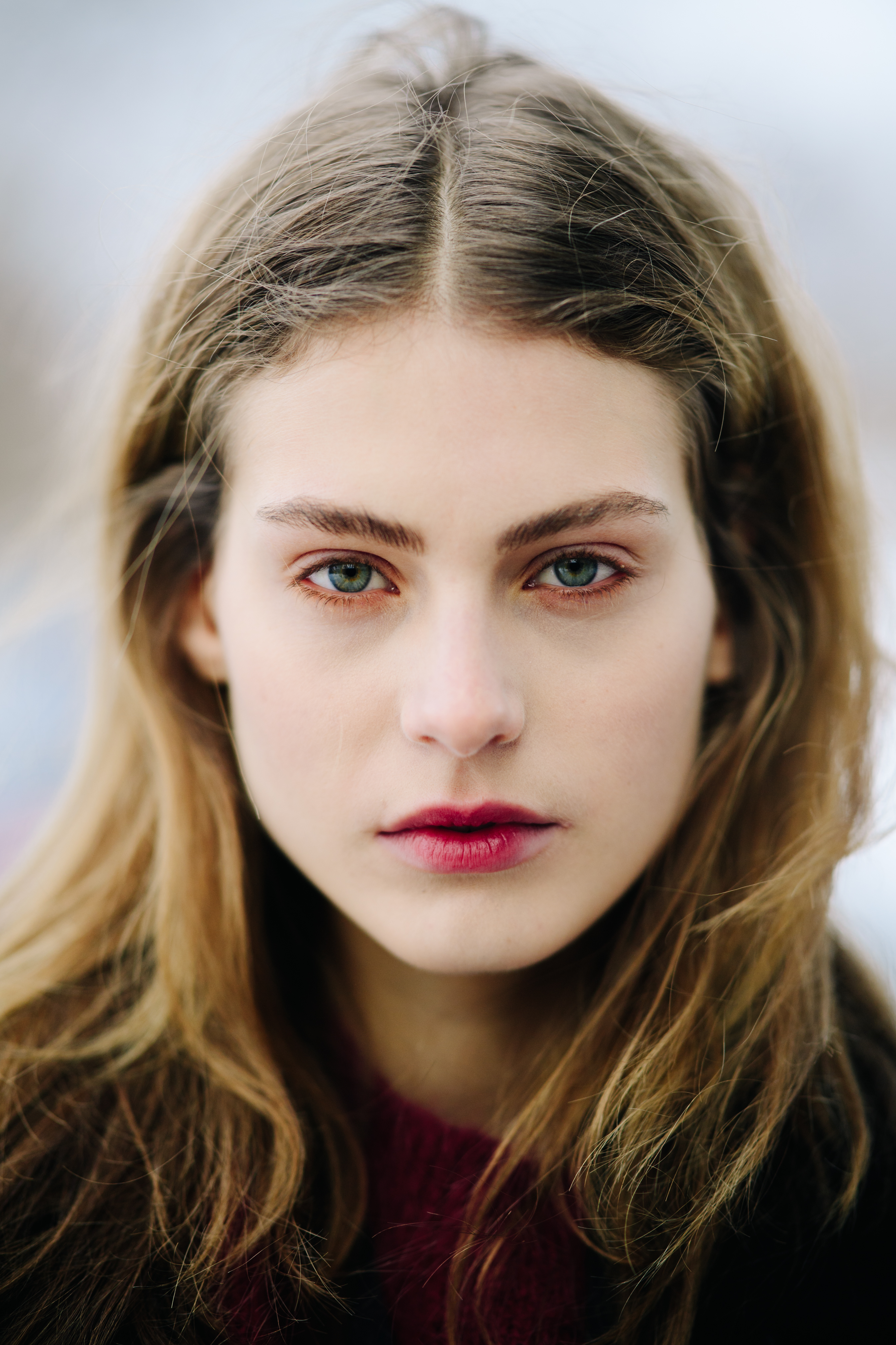 Portrait of model with green eyes