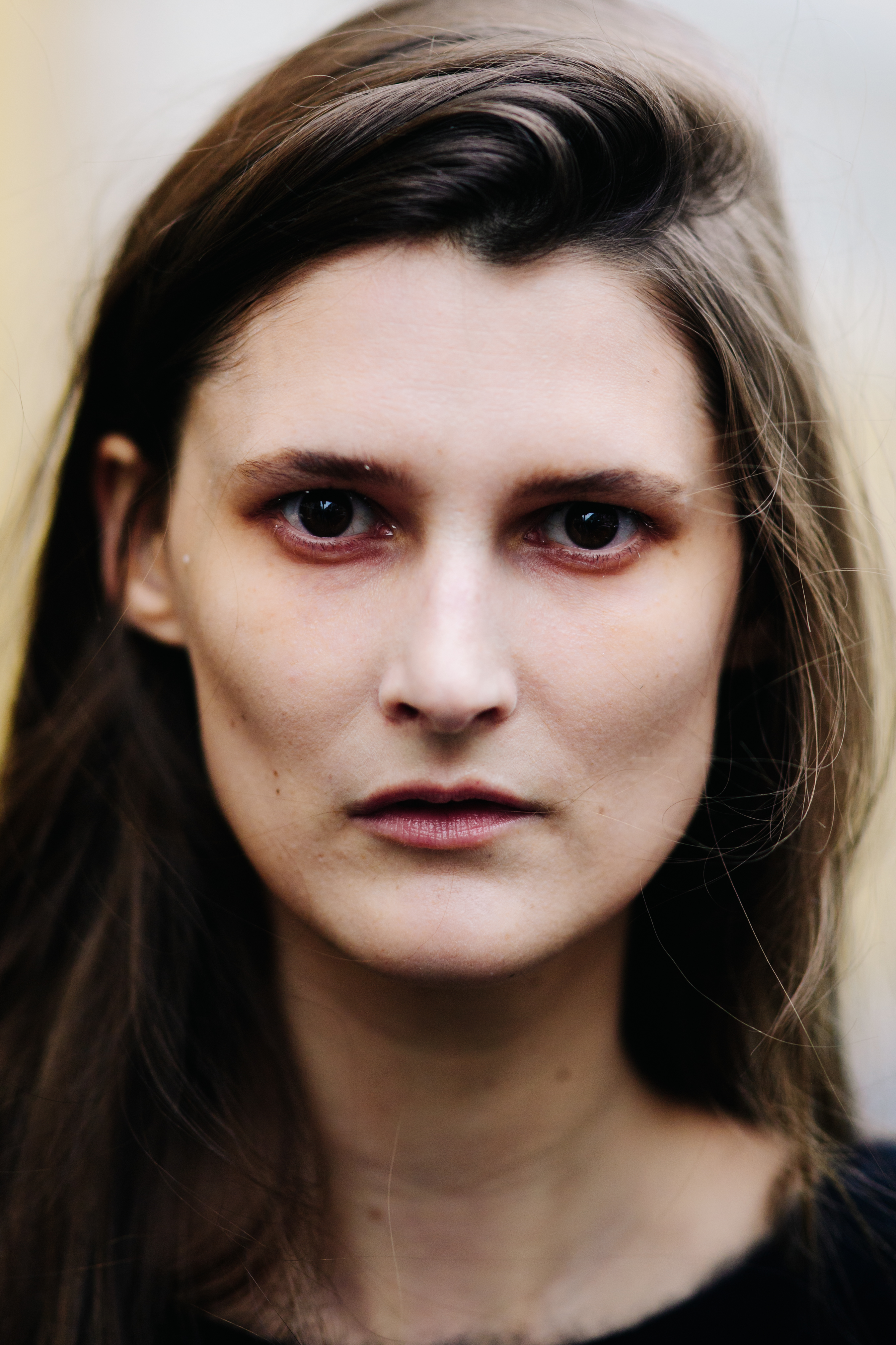 Portrait of model with brown hair