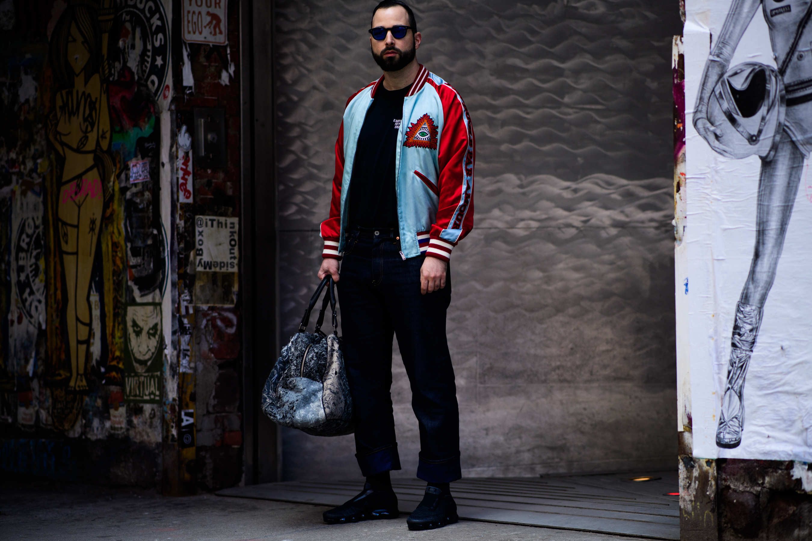 DJ wearing colorful jacket