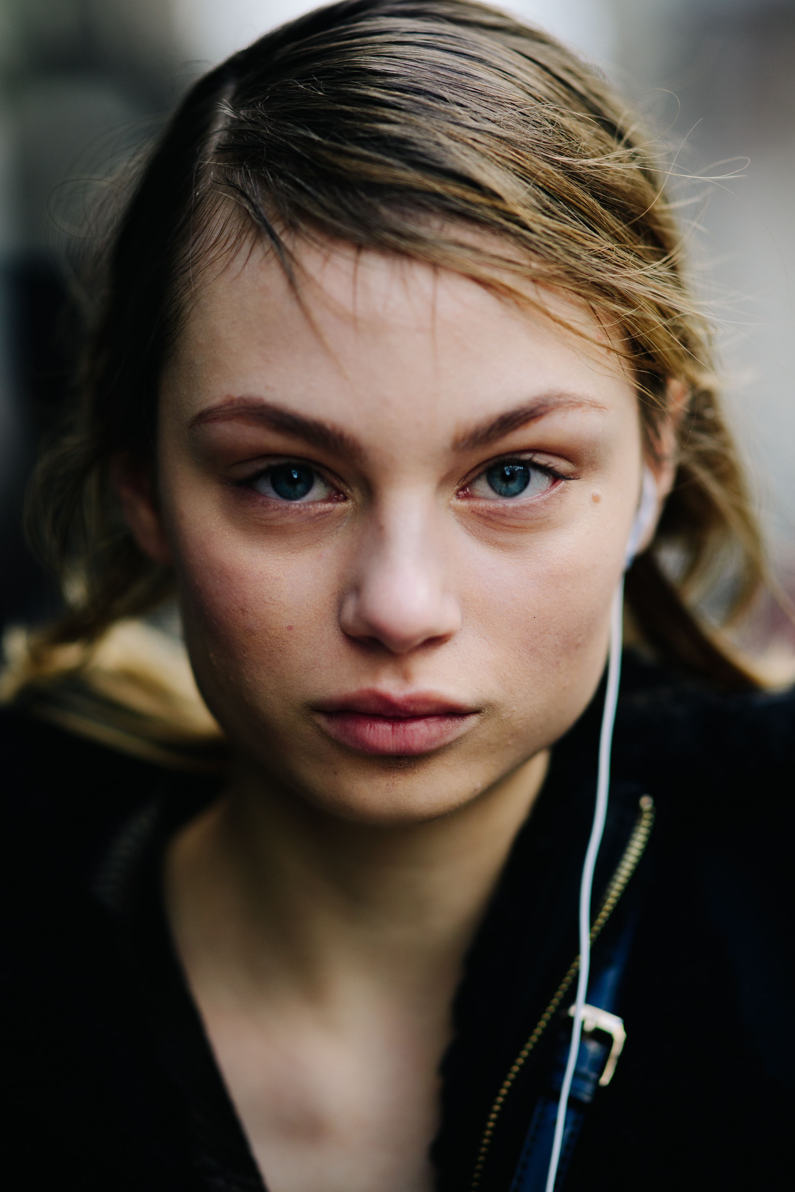 Portrait of a model after the show