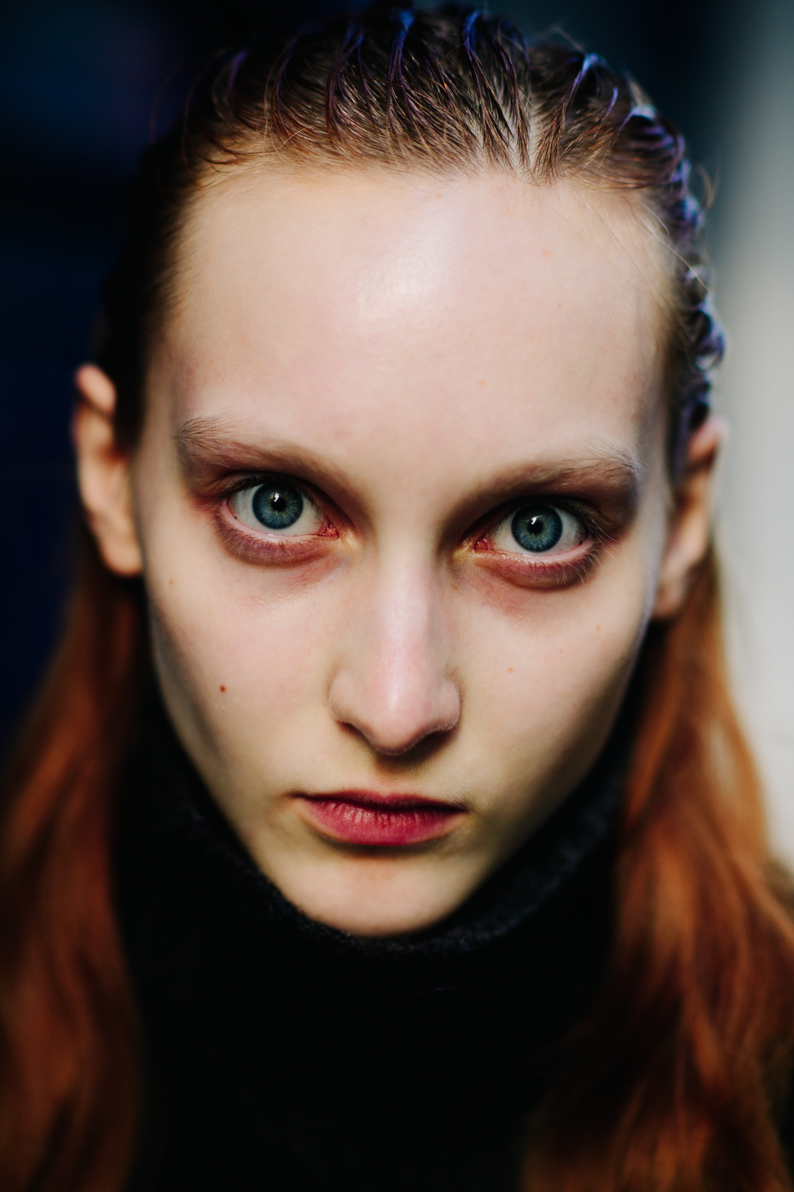 Portrait of a Russian model with red hair